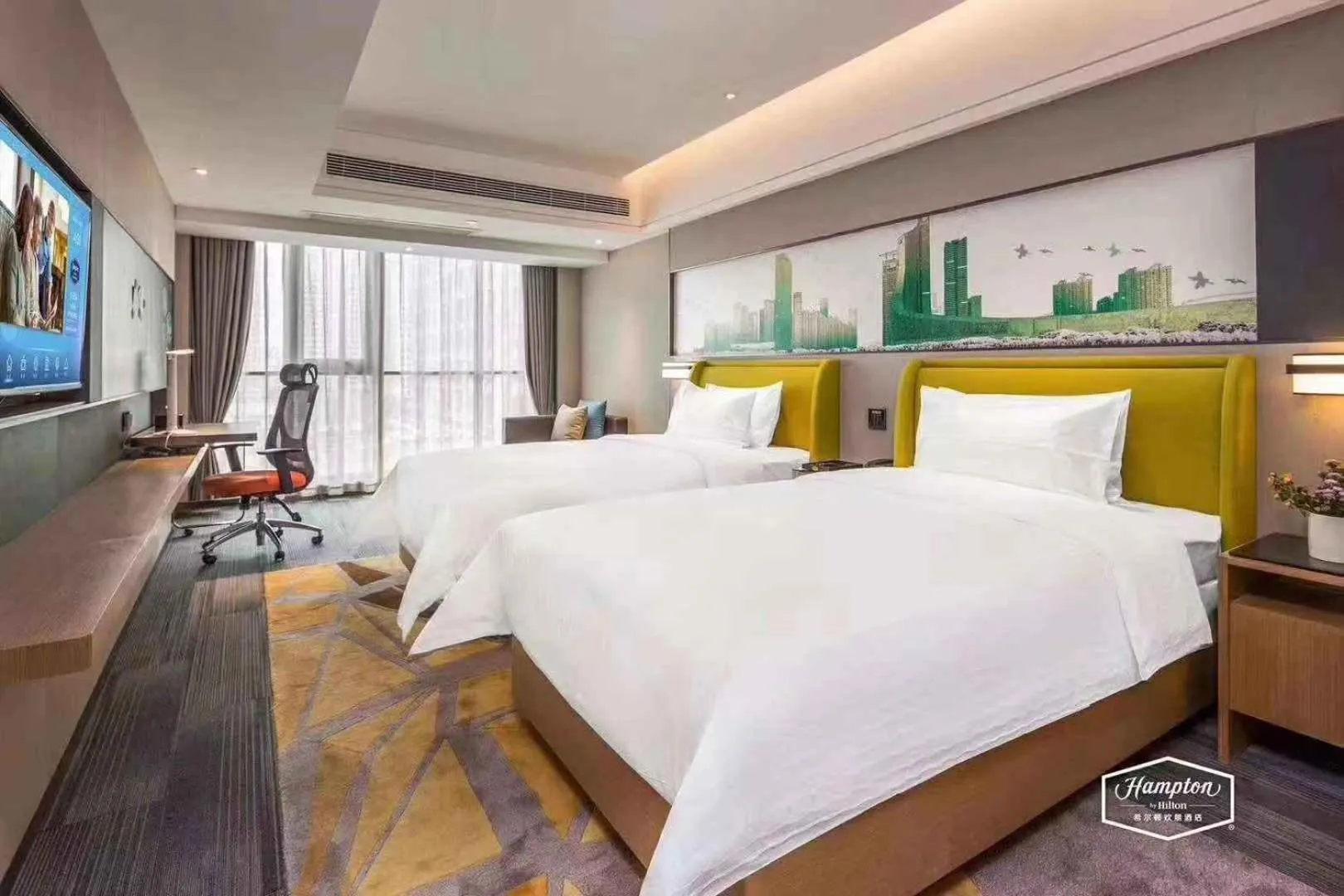 Bed in Hampton by Hilton Qinhuangdao Jinmeng Bay