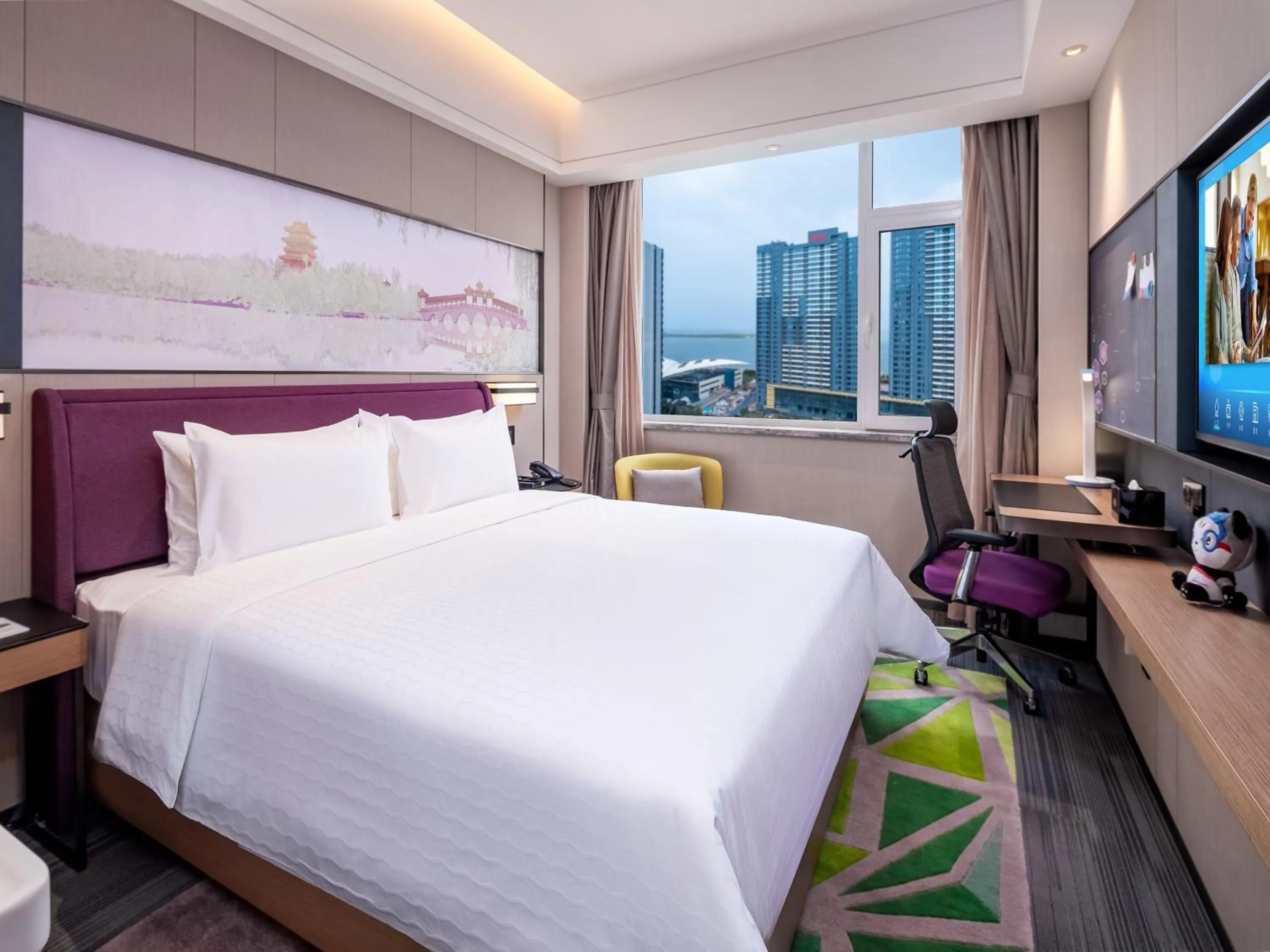 Bed in Hampton by Hilton Qinhuangdao Jinmeng Bay