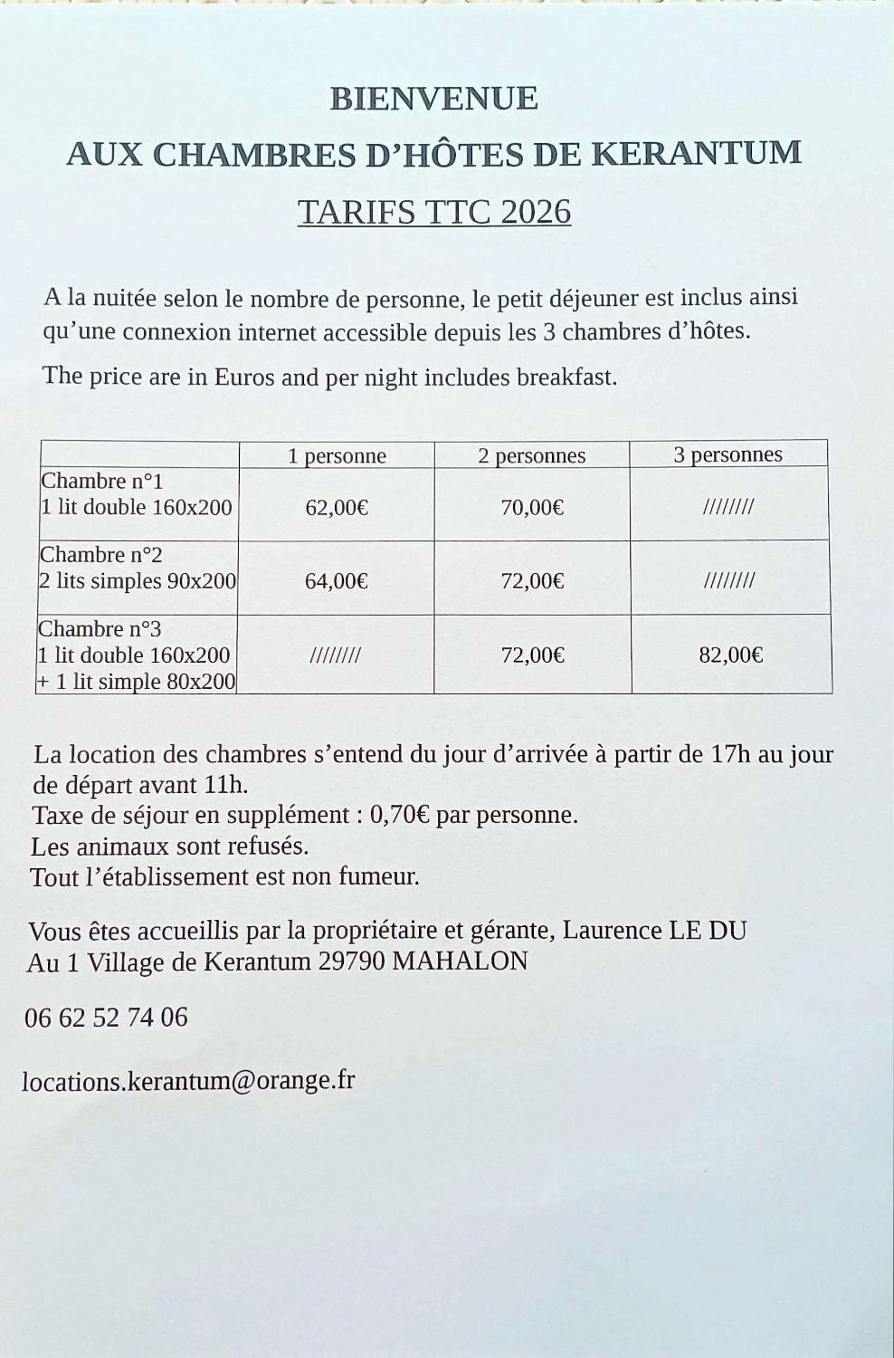 Property building in Kerantum à10mn des baies de Douarnenez et Audierne avec cuisine à disposition