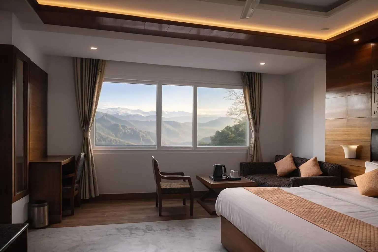 Double Room with Mountain View in Mussoorie Residency Double Room with Mountain View in Mussoorie Residency