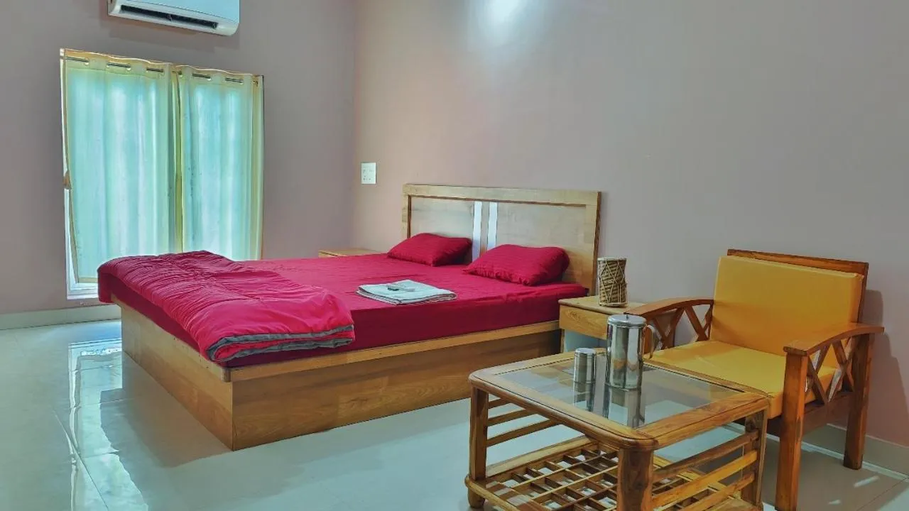 Living room, Bed in AYM Yoga Resort Arambol GOA