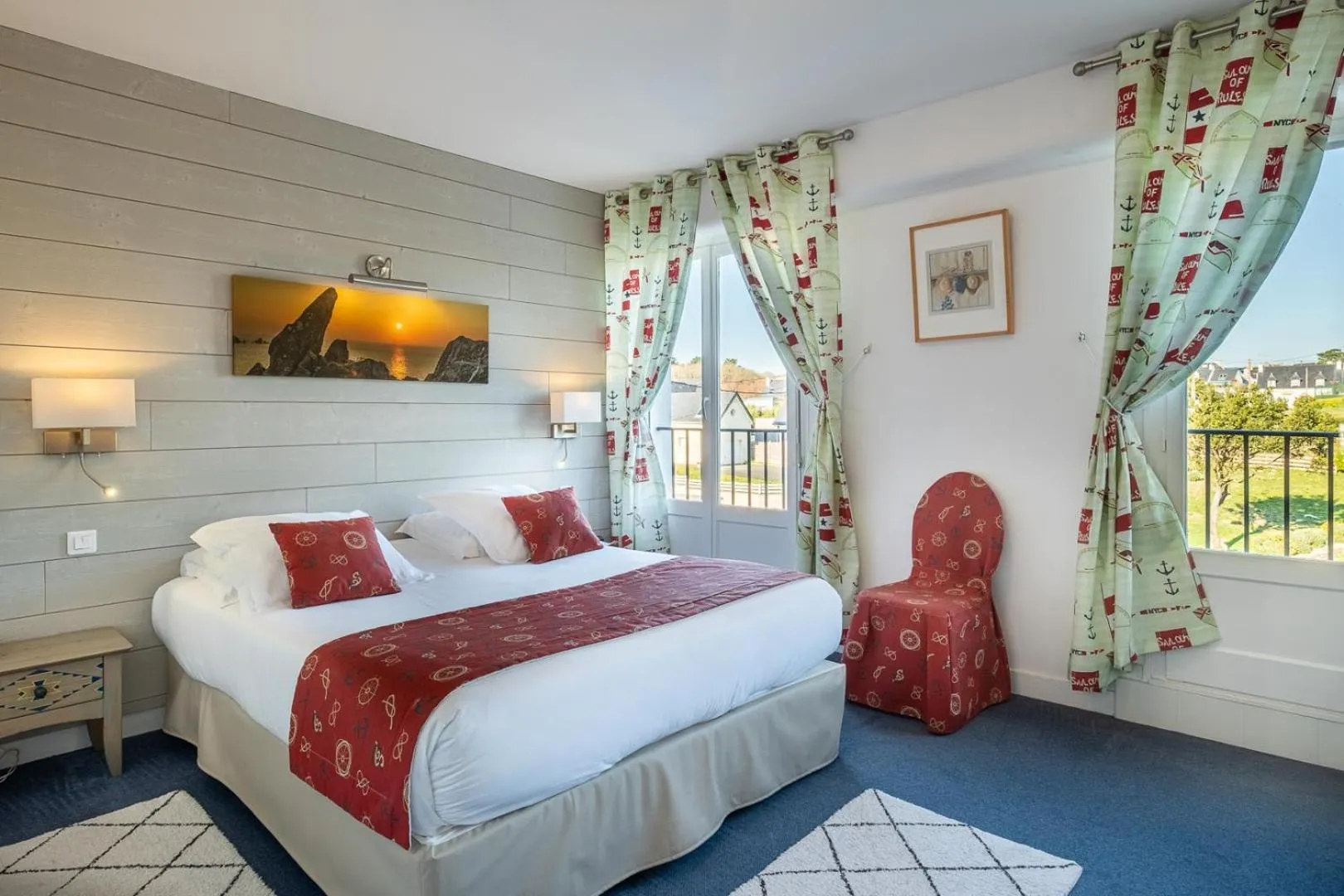 Bed in Hotel Restaurant De La Plage