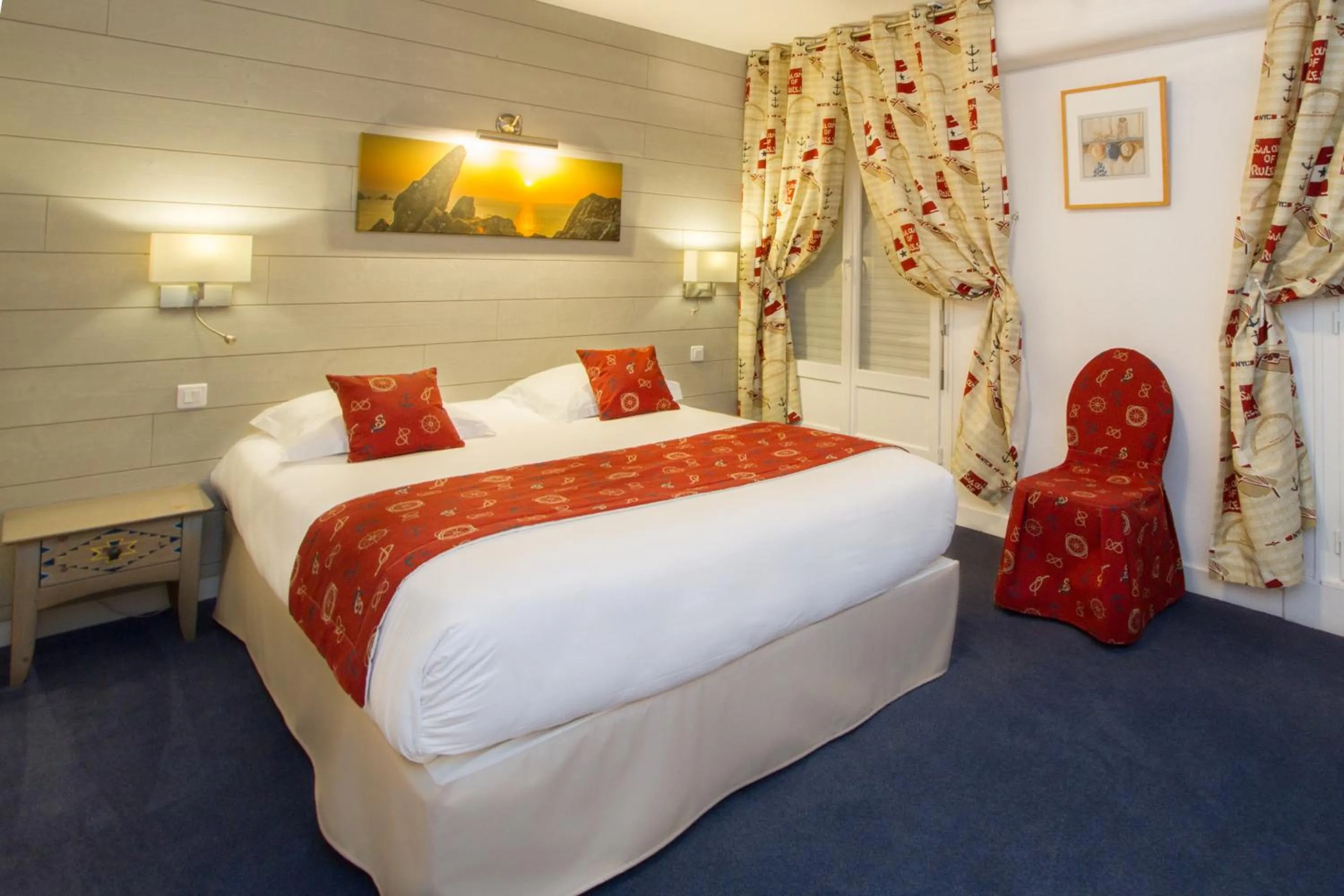 Bed in Hotel Restaurant De La Plage