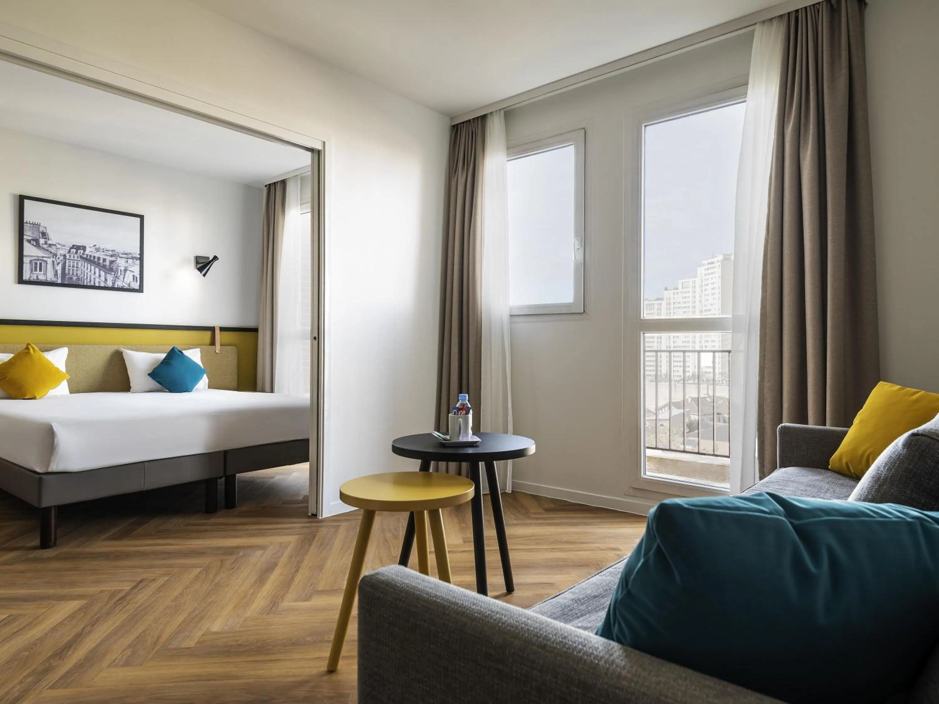 Bedroom, Bed in Aparthotel Adagio Paris Montrouge