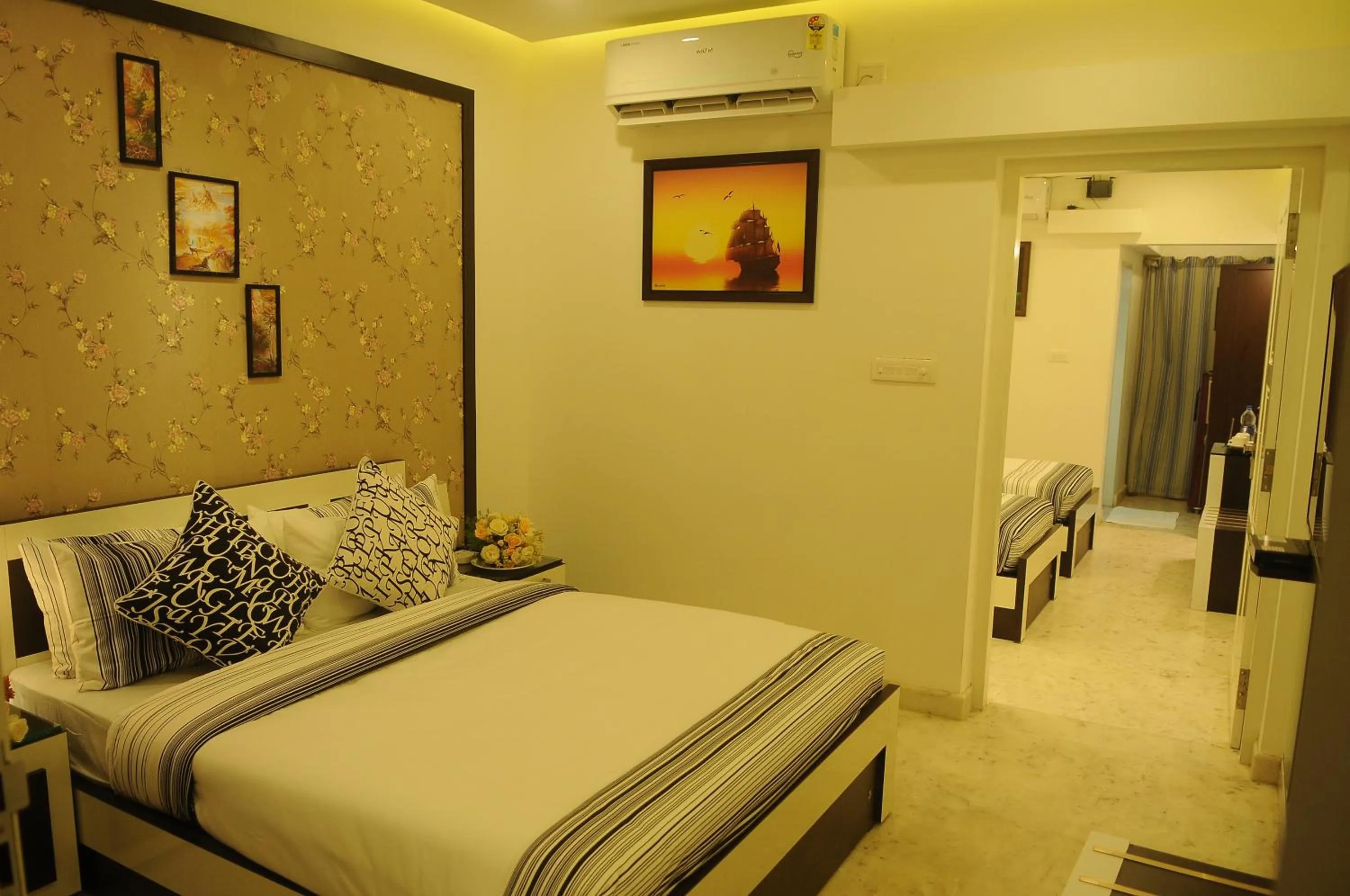 Bed in Blue Nile Beach Resort