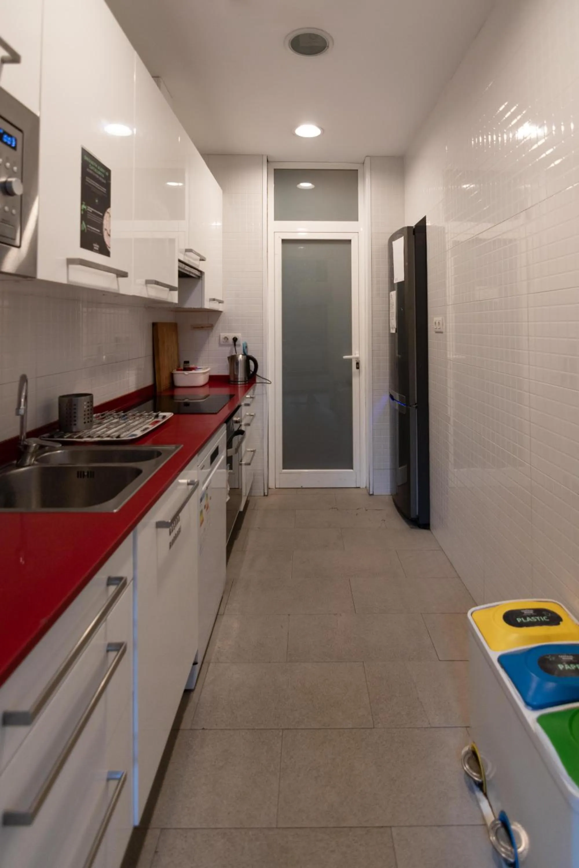 Communal kitchen in The Central House Barcelona Gracia