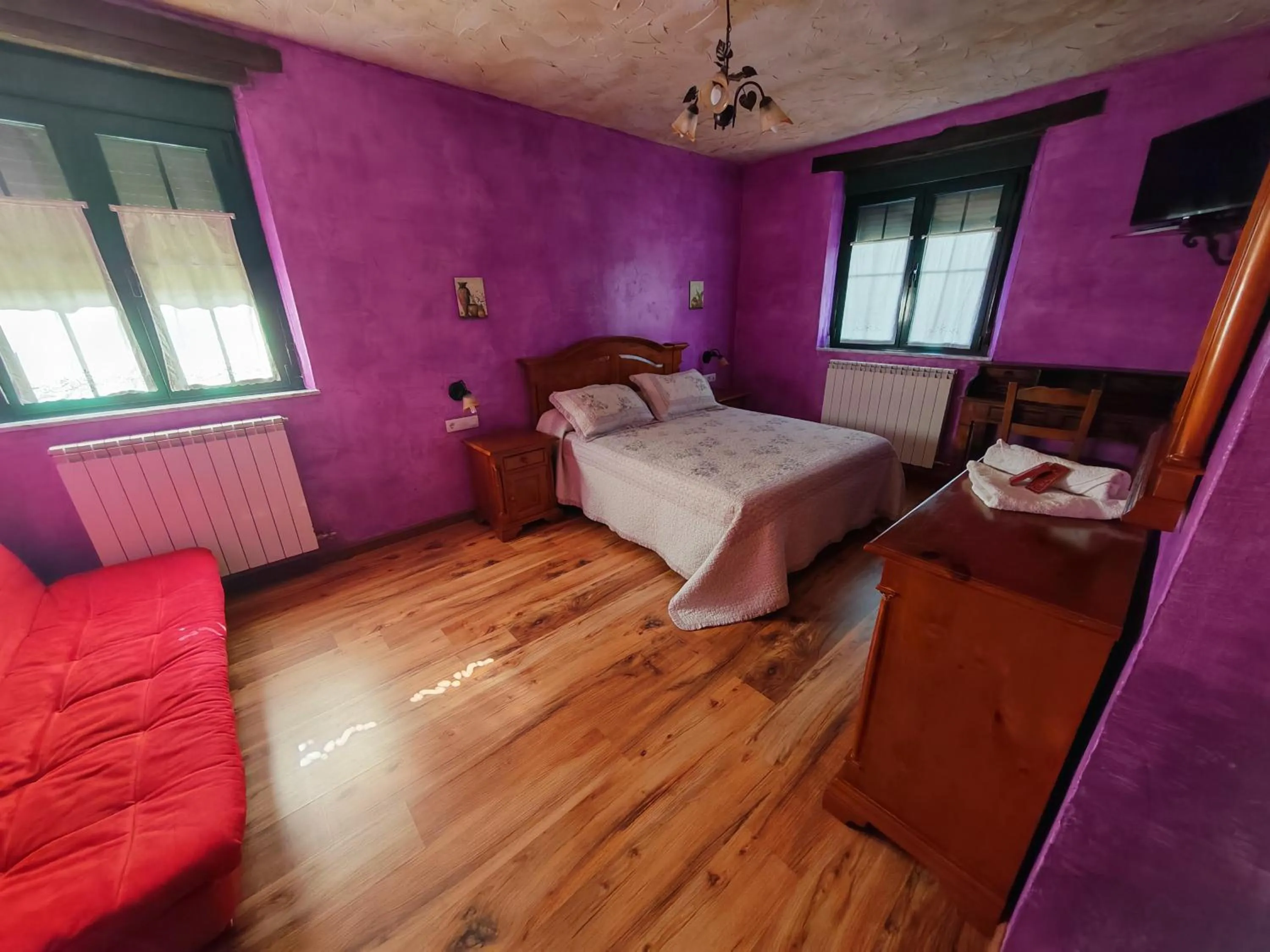 Bed in Hostería Casa Flor