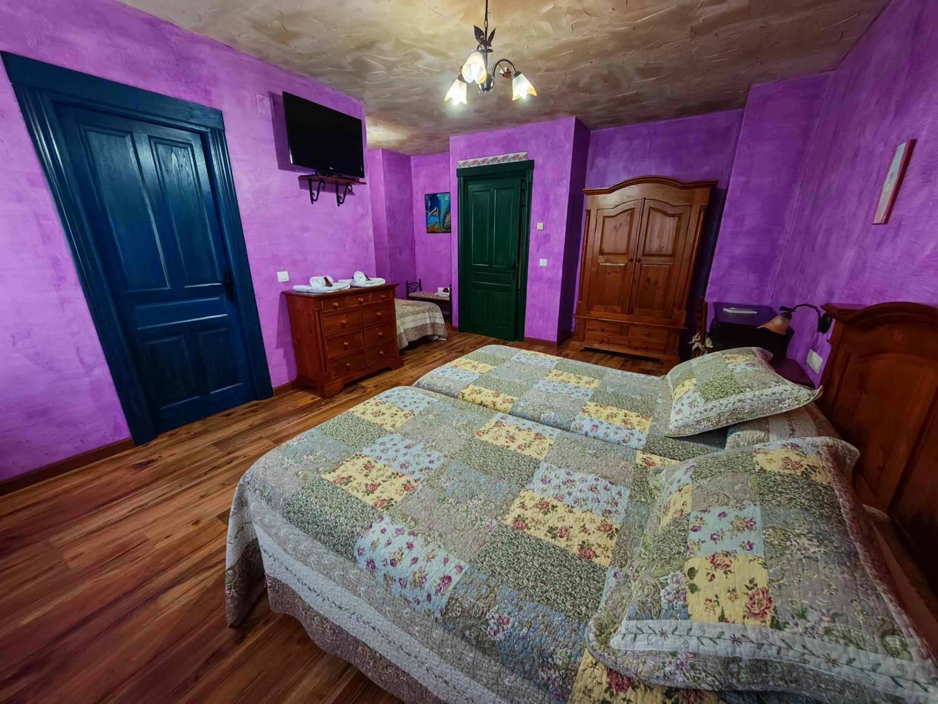 Bed in Hostería Casa Flor