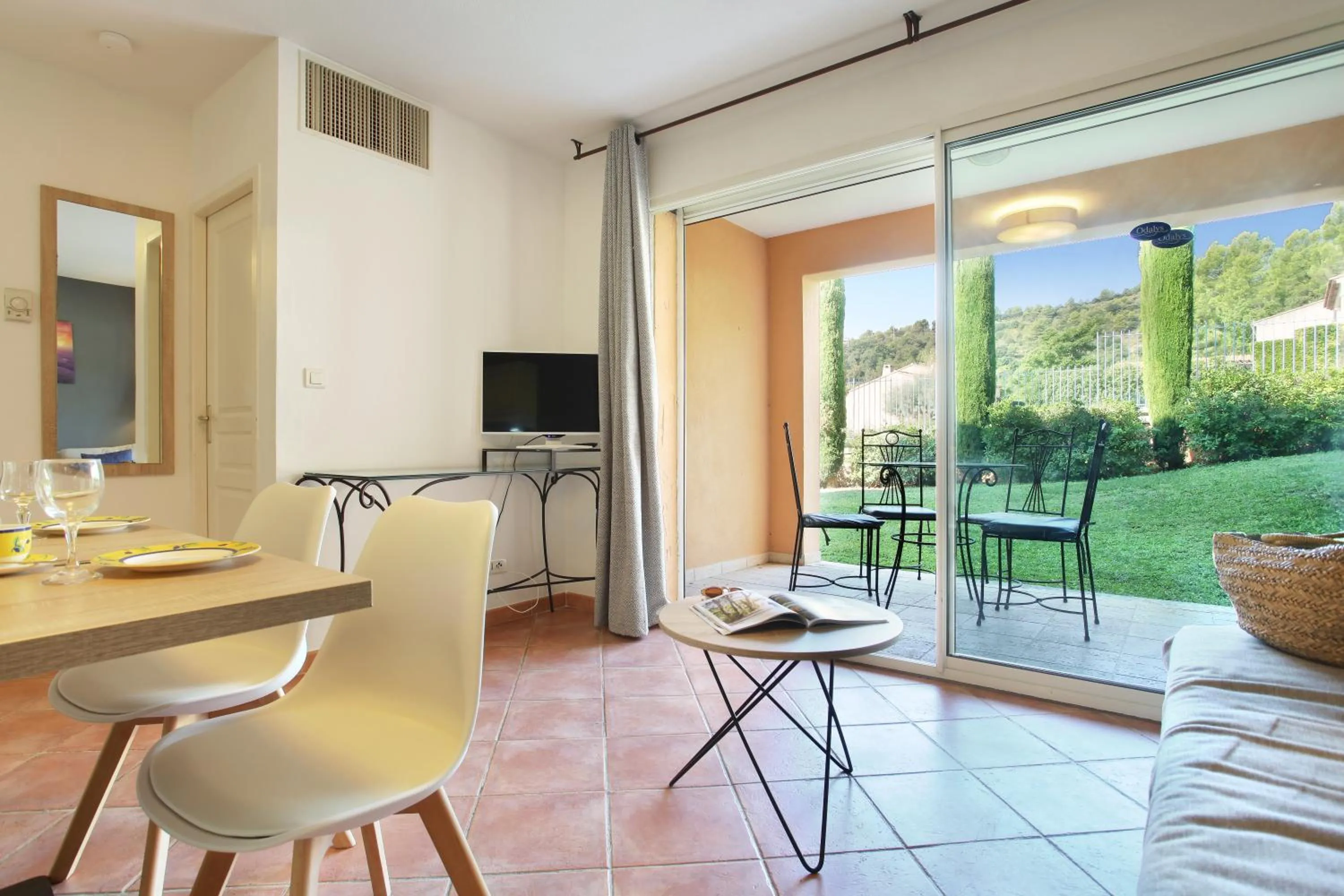 Seating area in Résidence Odalys La Licorne de Haute Provence