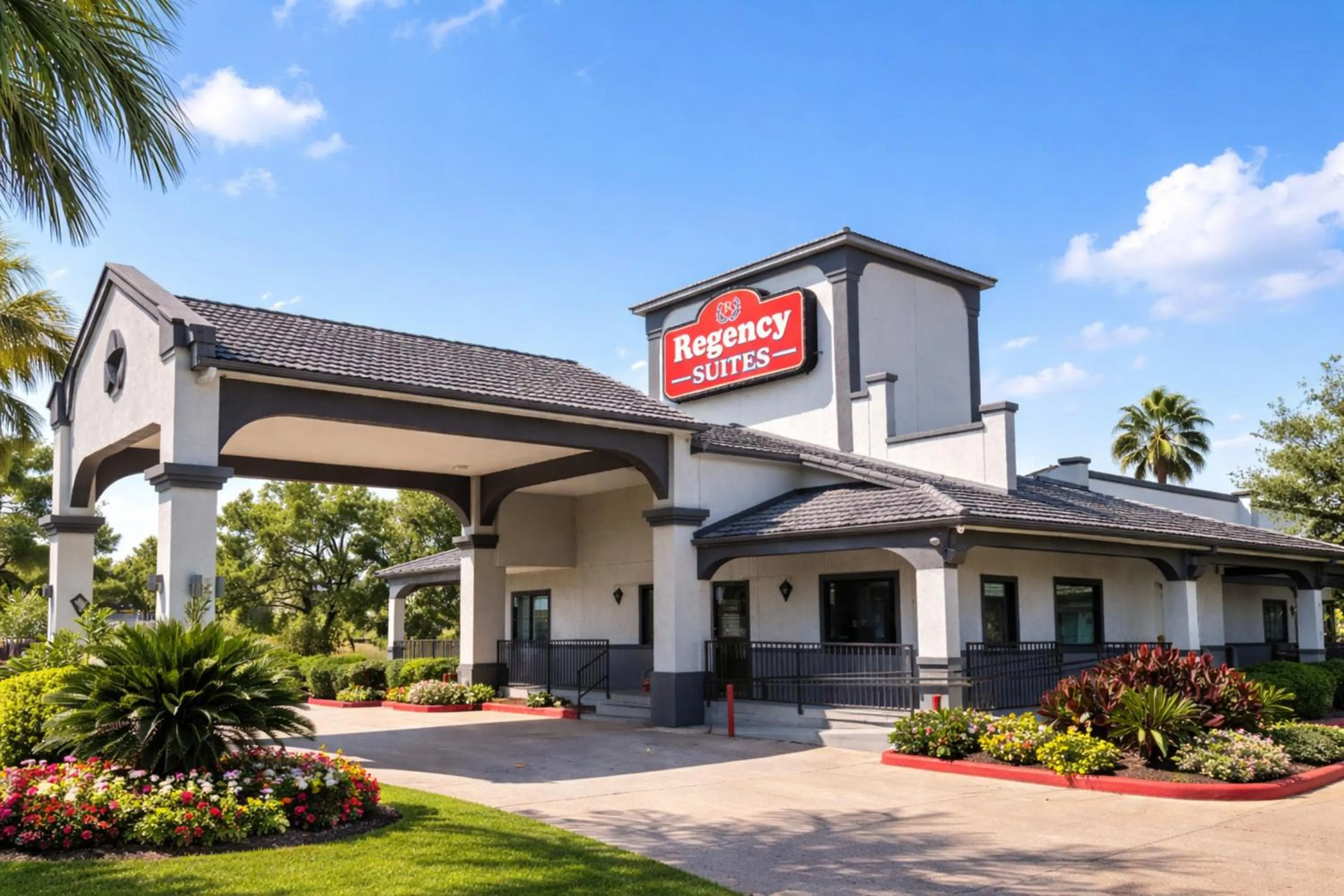 Property building in Hotel O Regency Suites Houston - IAH Beltway 8