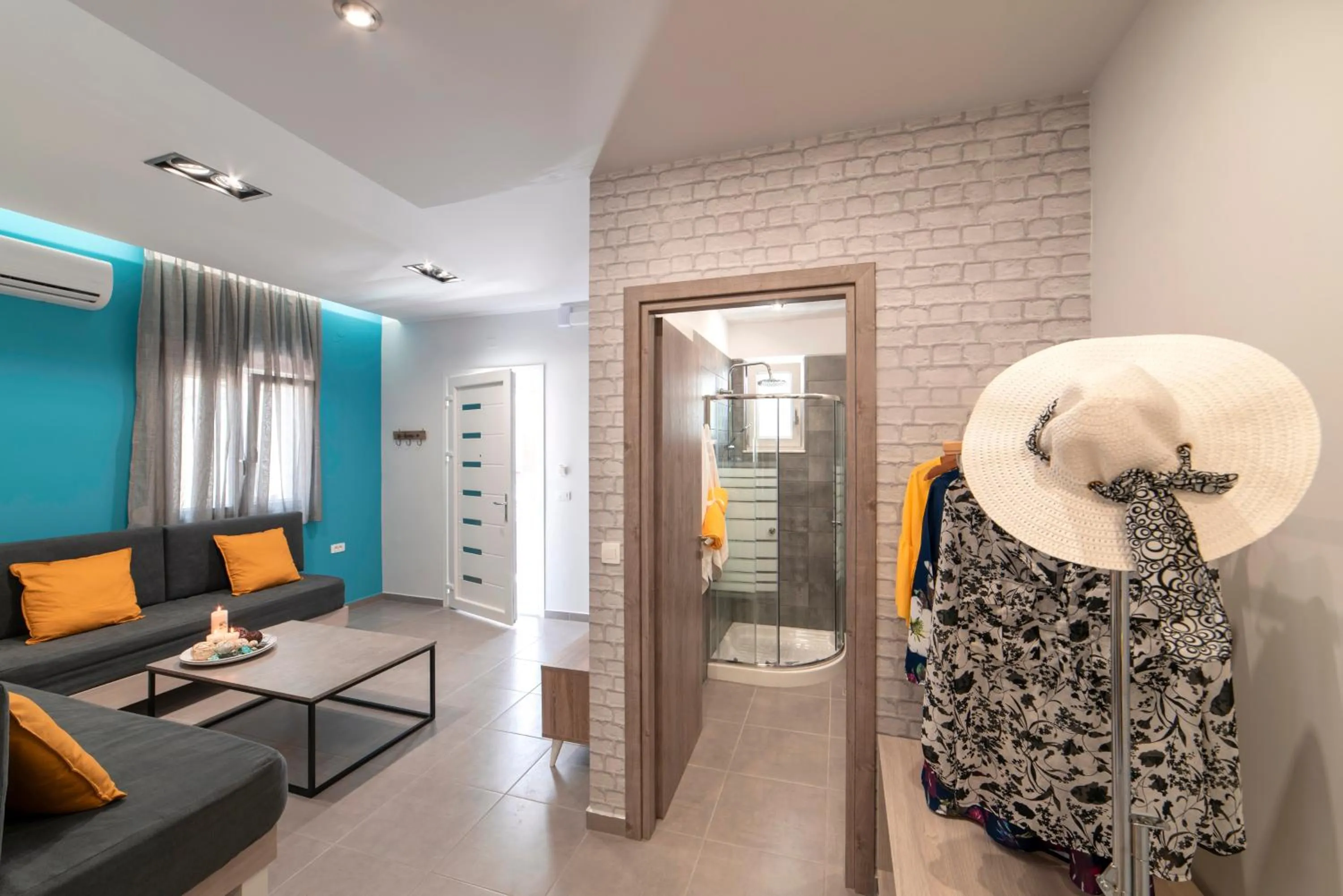 Bathroom in Chania Design Suites