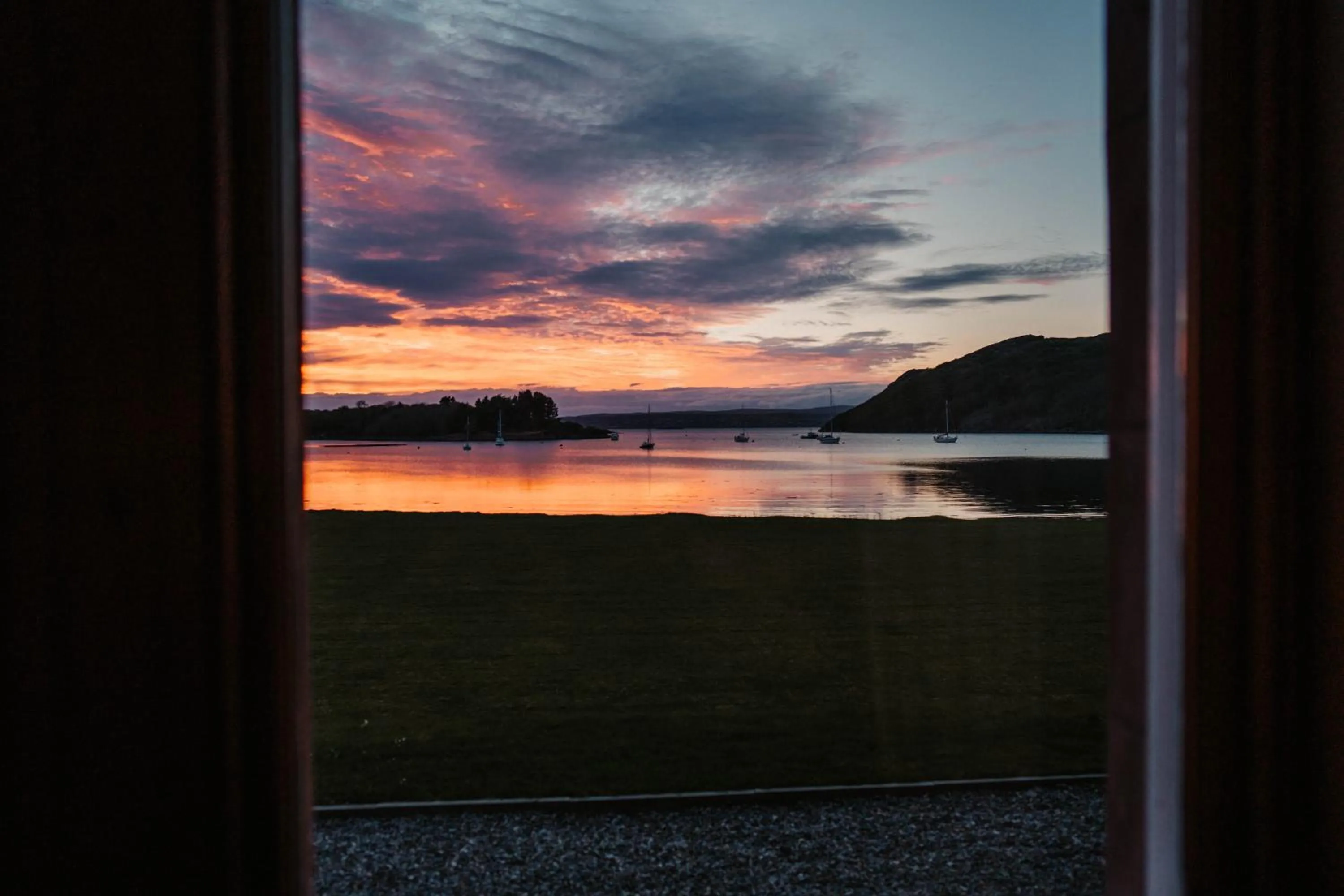 Sunset in Shieldaig Lodge Hotel