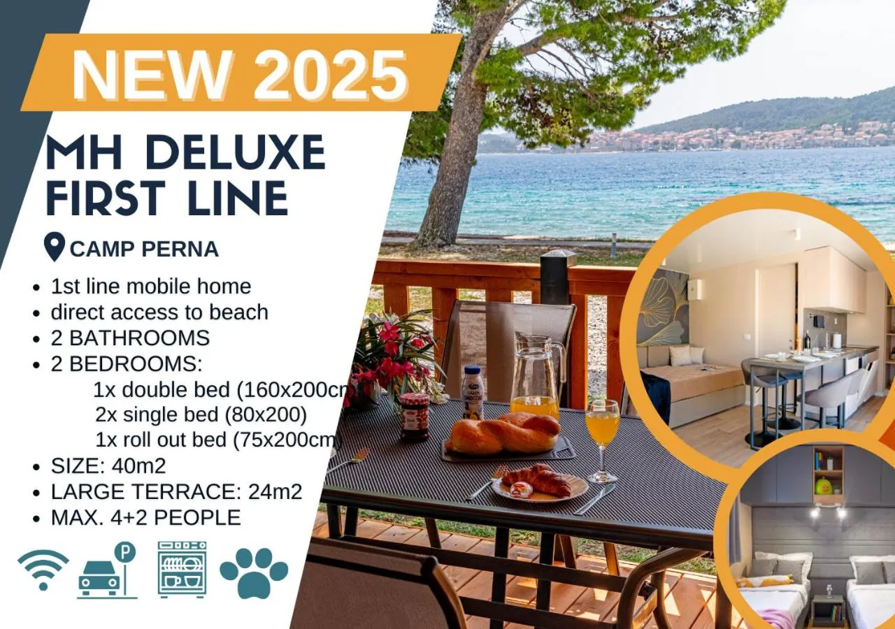 Deluxe mobile home first line in Mobile Homes Camp Perna - Adriatic Kampovi