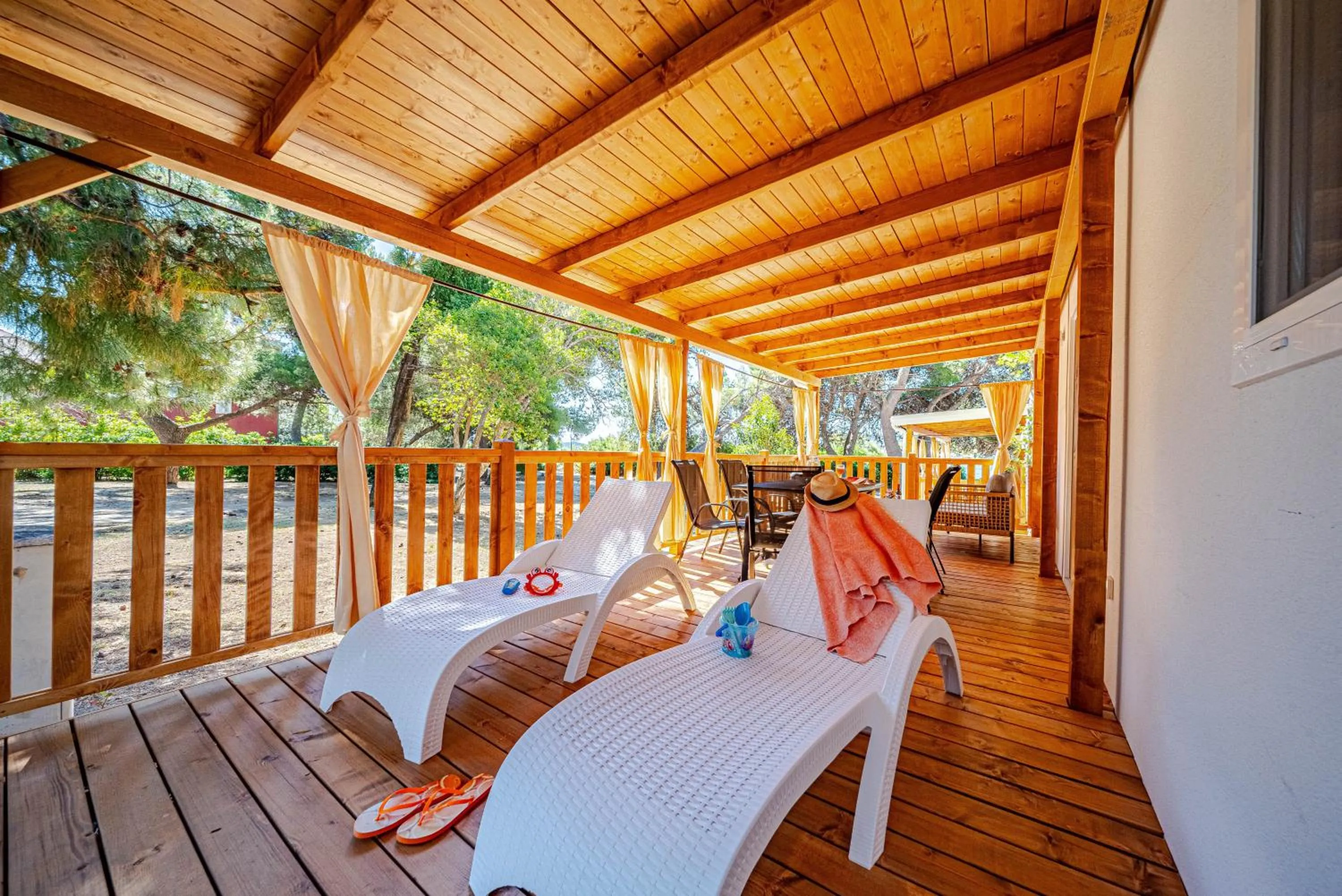 Patio in Mobile Homes Camp Perna - Adriatic Kampovi