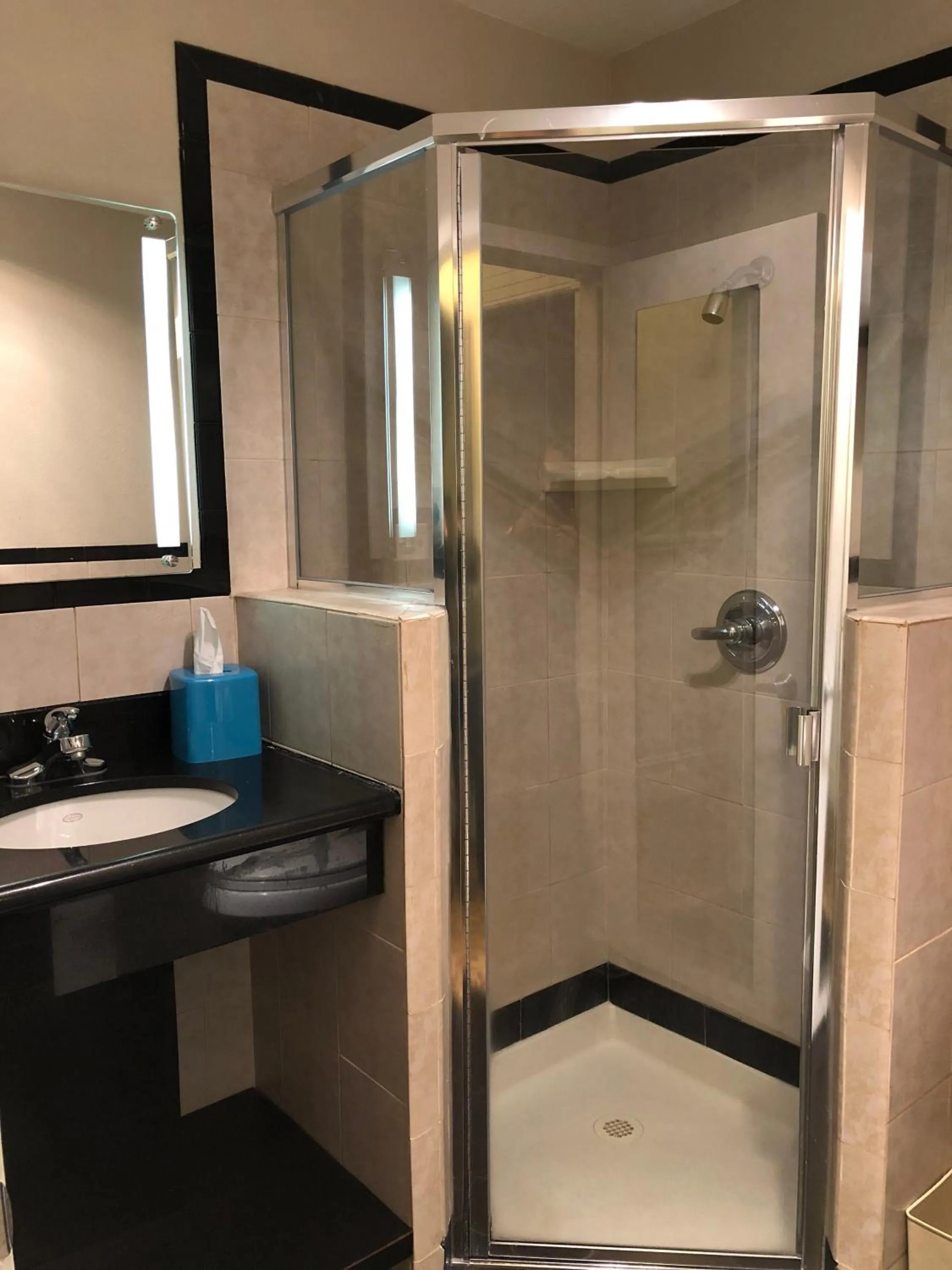 Shower in City Center Inn and Suites