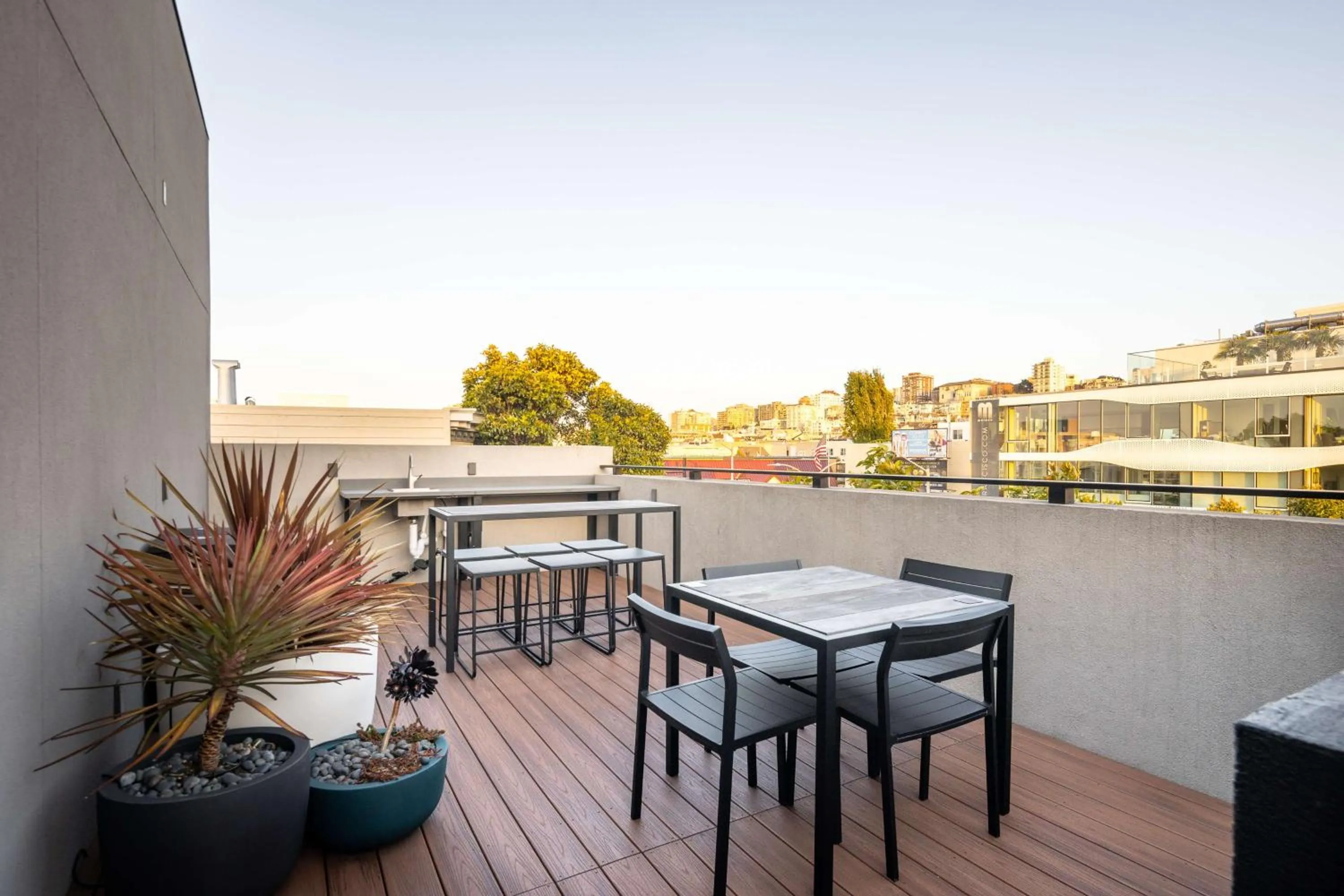 Patio in Infinity Hotel San Francisco, Tapestry Collection by Hilton
