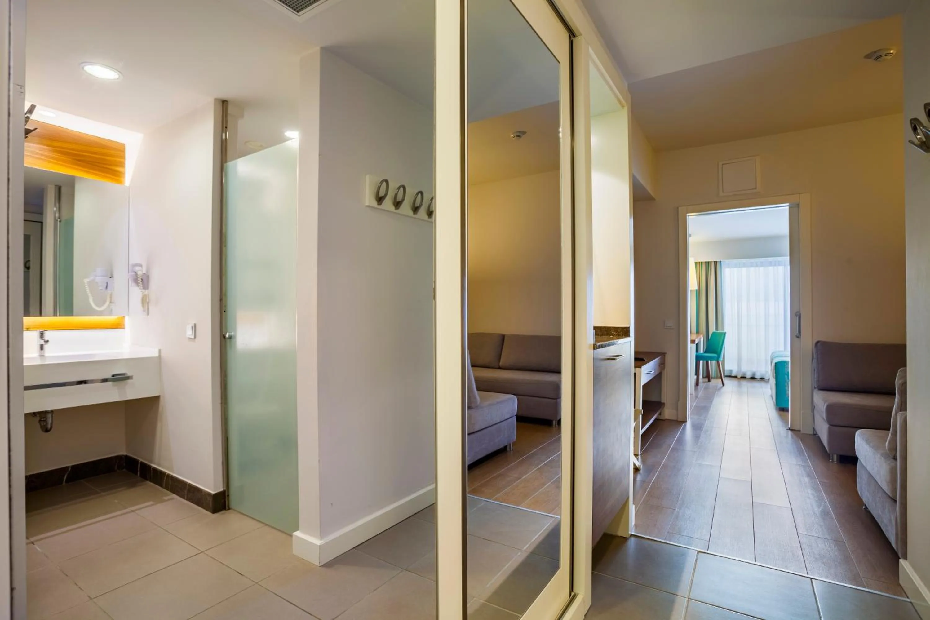 Bathroom, Bed in Terrace Elite Resort Ultra All Inclusive