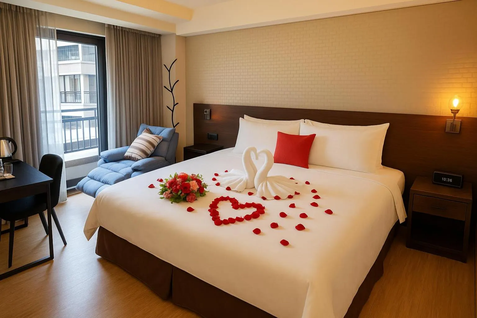 Bed in HopeCity MinSheng Hotel