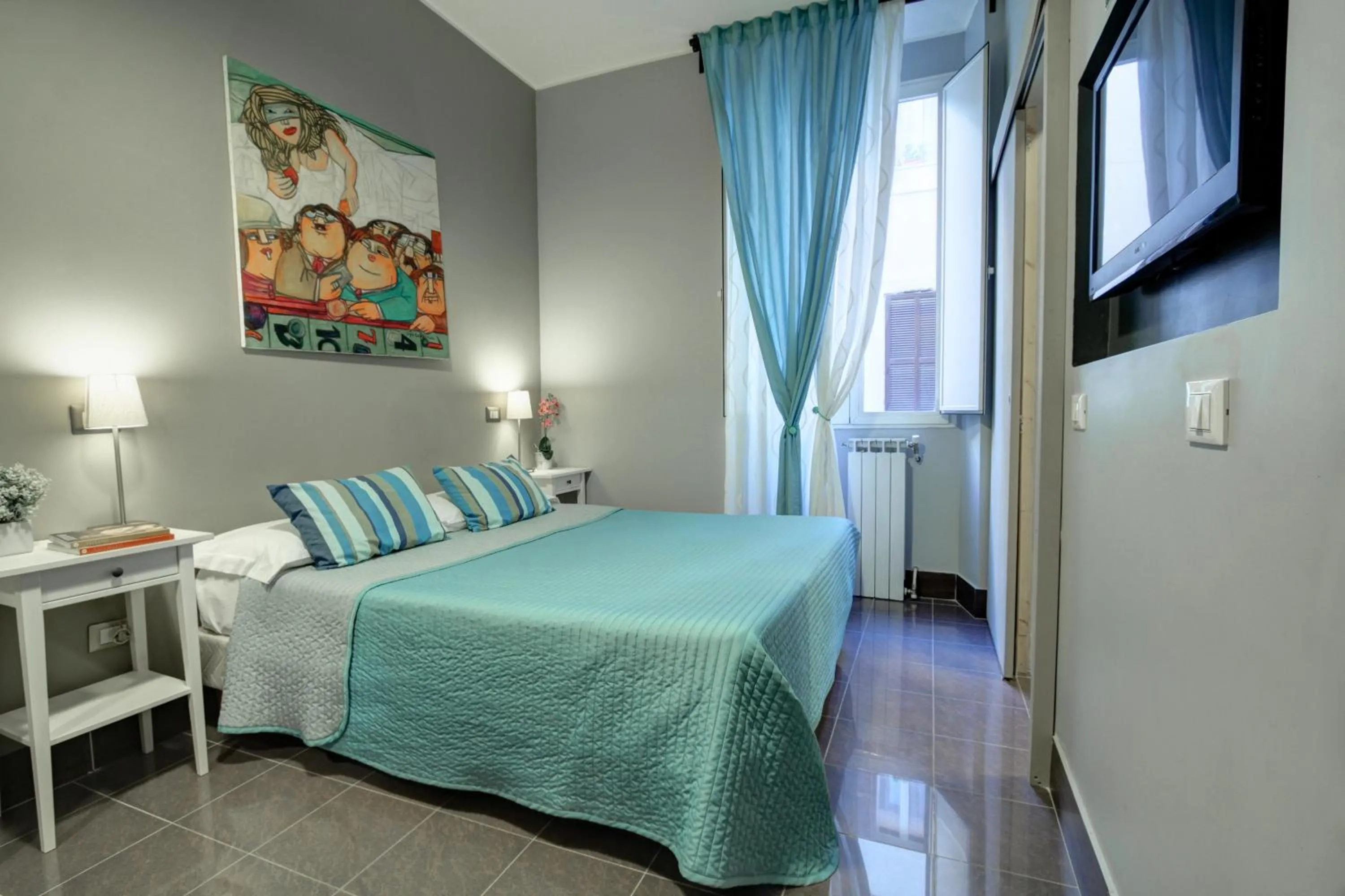 Bed in AmoRoma Suite