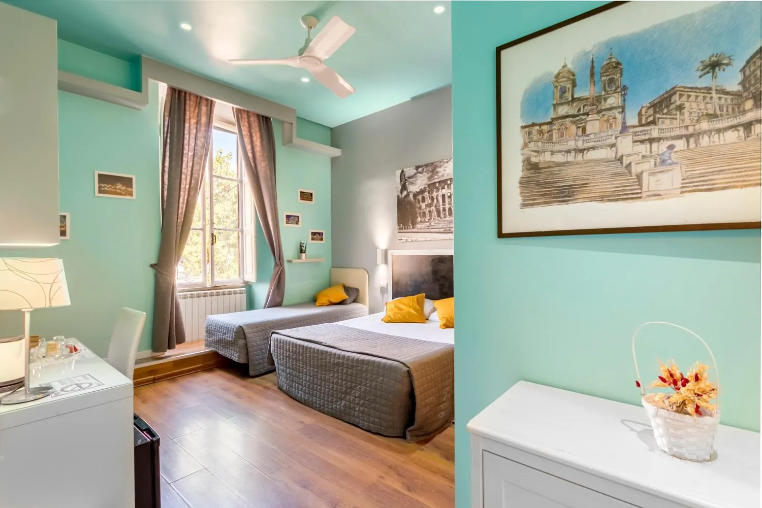 Bed in AmoRoma Suite