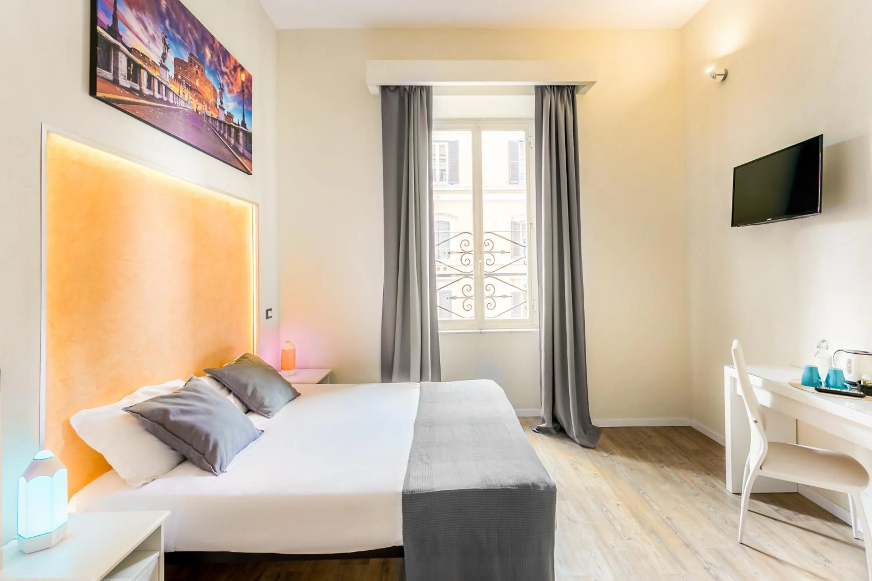 Bed in AmoRoma Suite