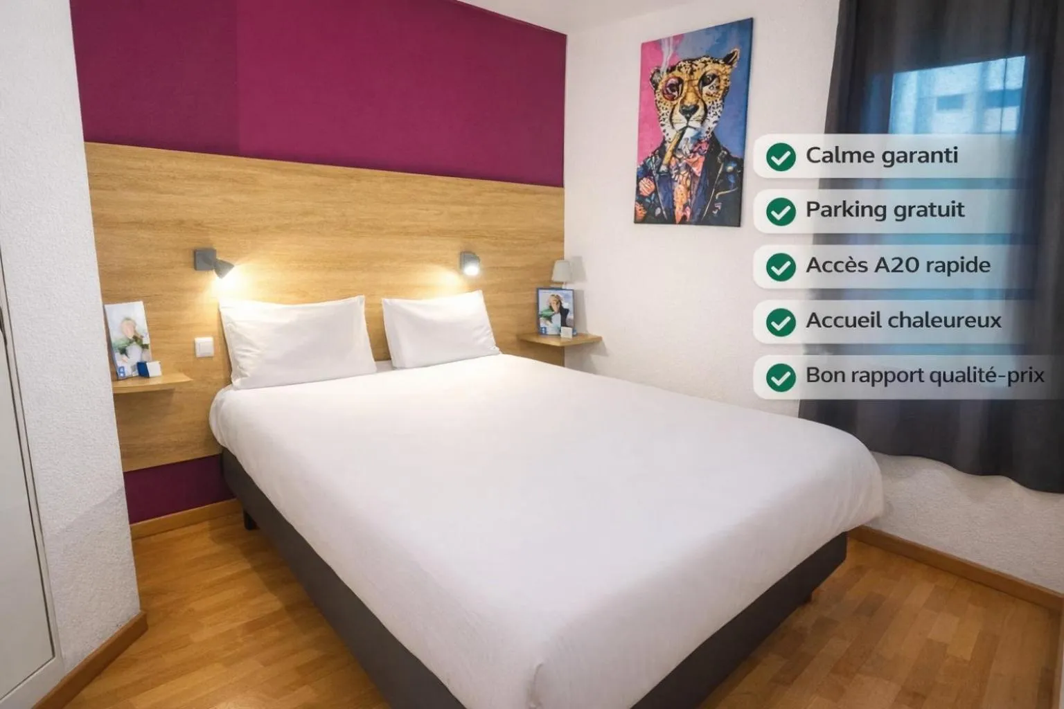 Bed in Brit Hôtel Essentiel Limoges Nord Calme, Parking gratuit, accès rapide A20