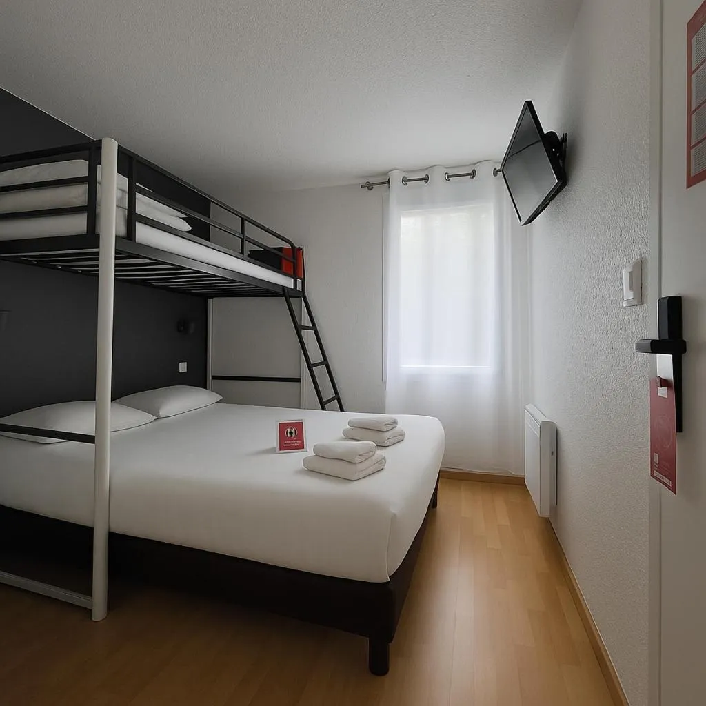 Toilet, Bed in Fasthôtel Limoges Nord - FH Confort