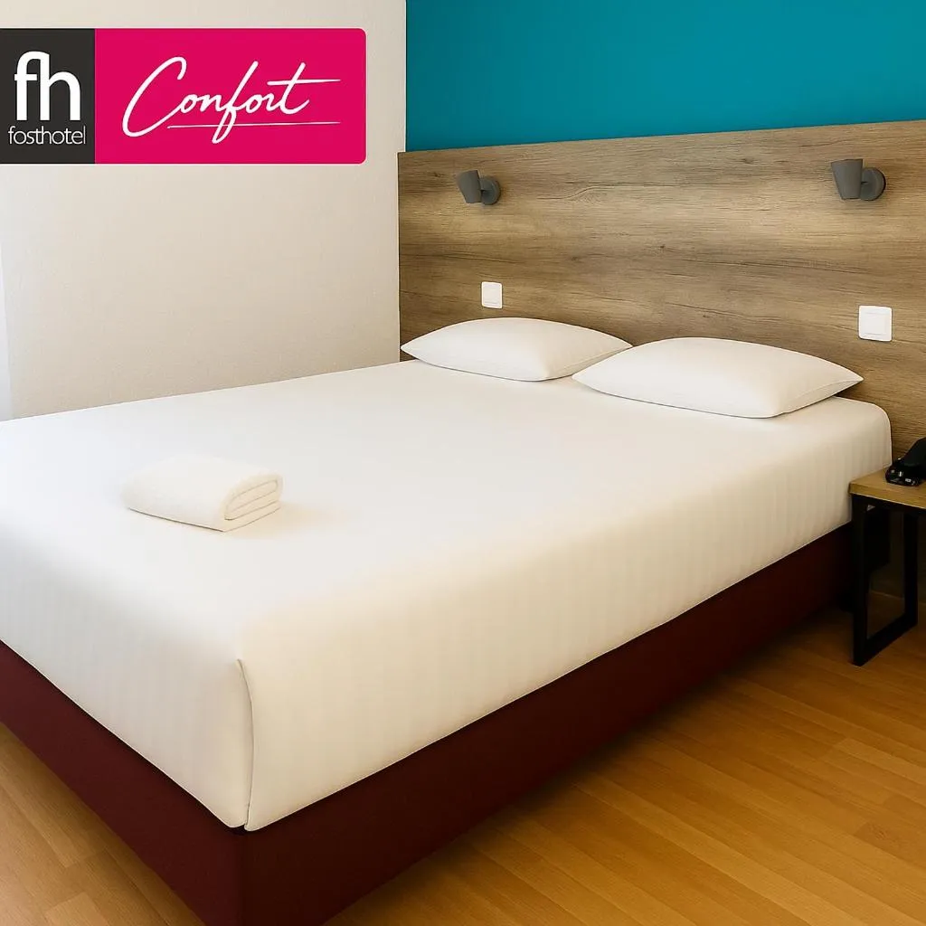 Toilet, Bed in Fasthôtel Limoges Nord - FH Confort