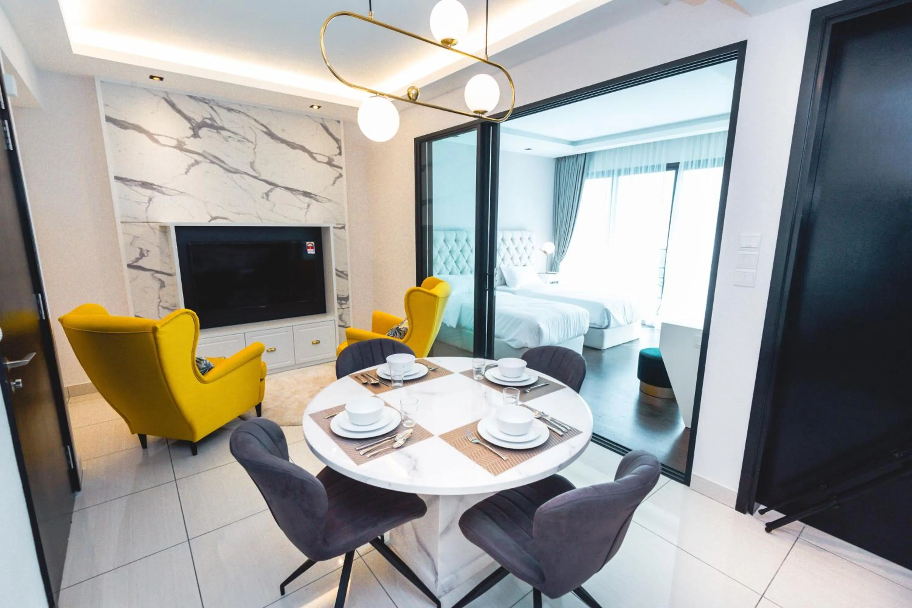 Dining area in Stay @ Almas Puteri Harbour