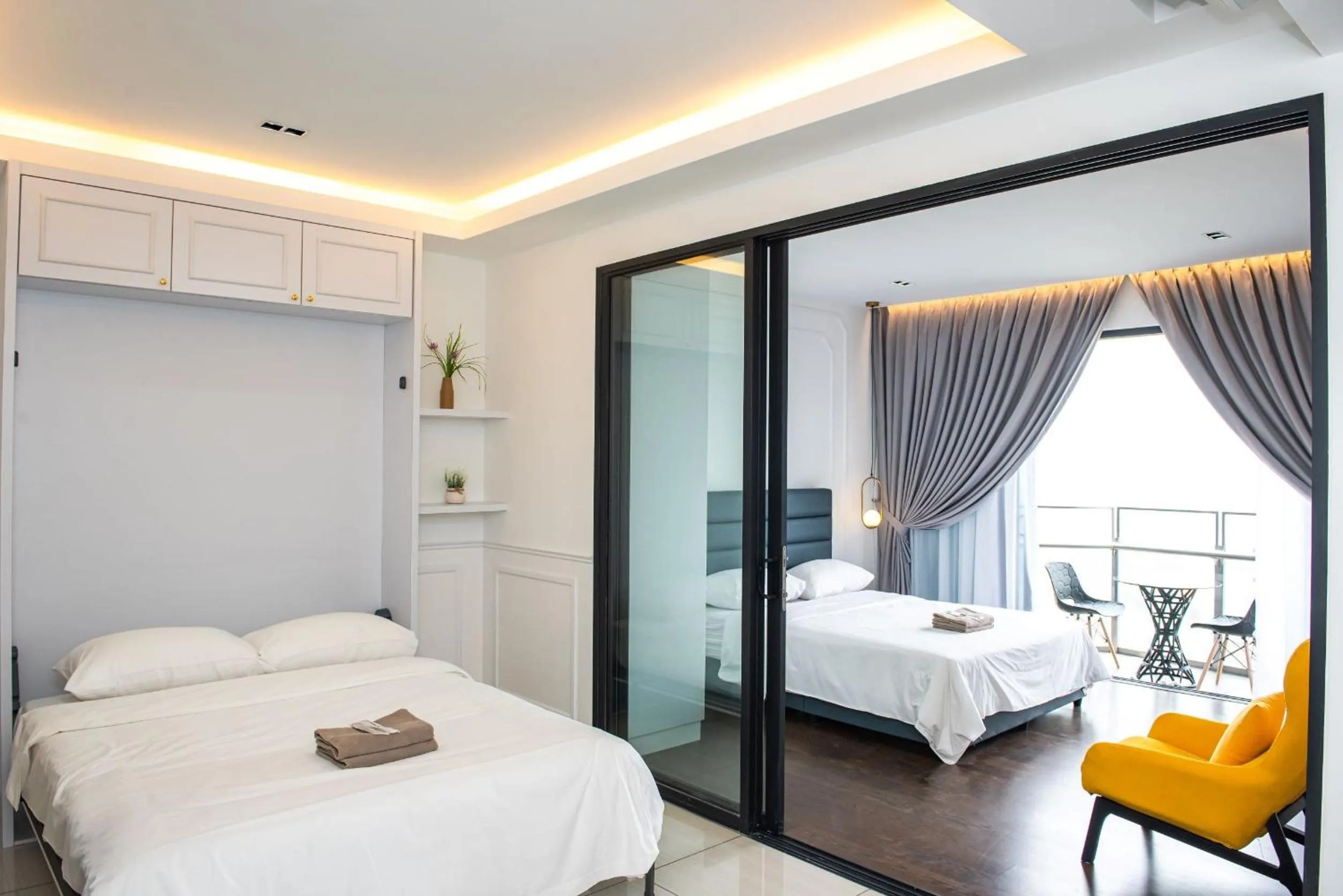 Photo of the whole room, Bed in Stay @ Almas Puteri Harbour