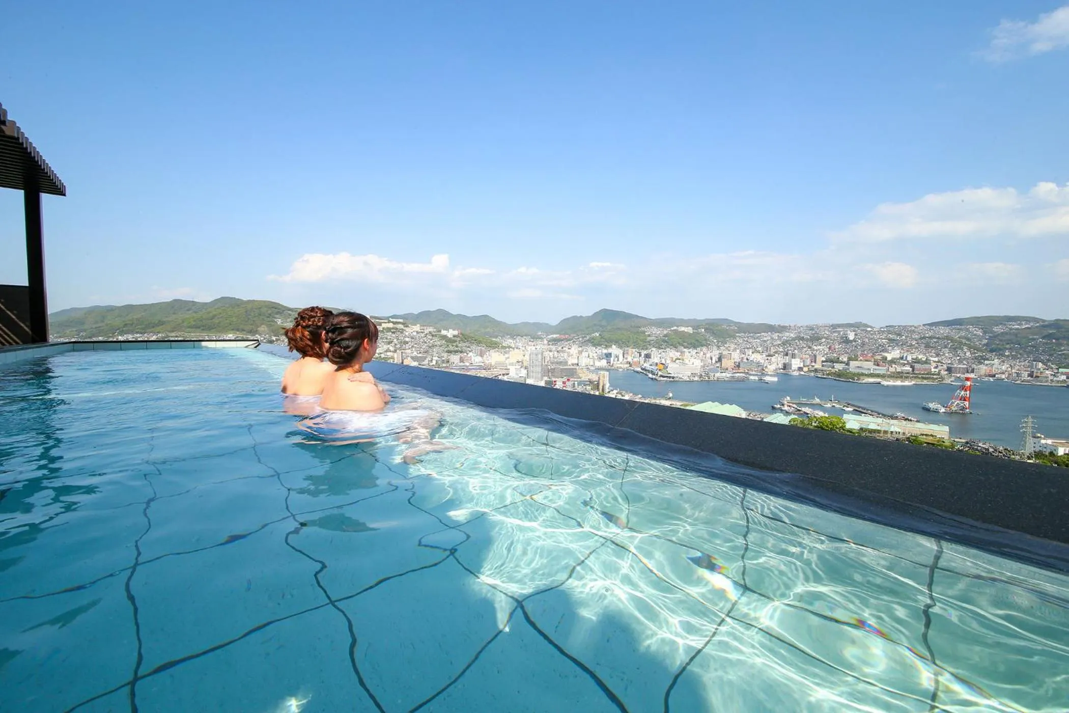 Open Air Bath in Ooedo Onsen Monogatari Nagasaki Hotel Seifu