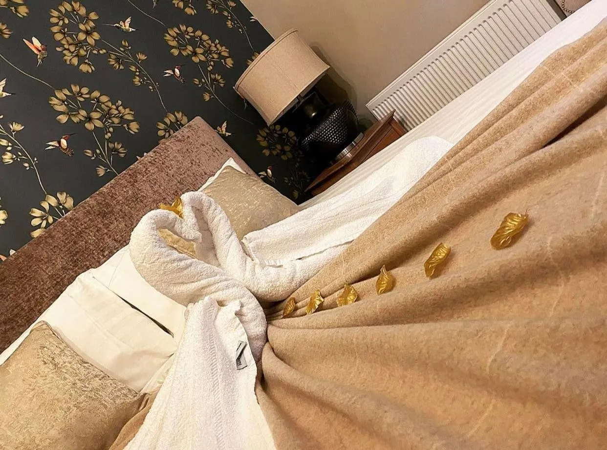 Bed in Tredegar Arms Hotel