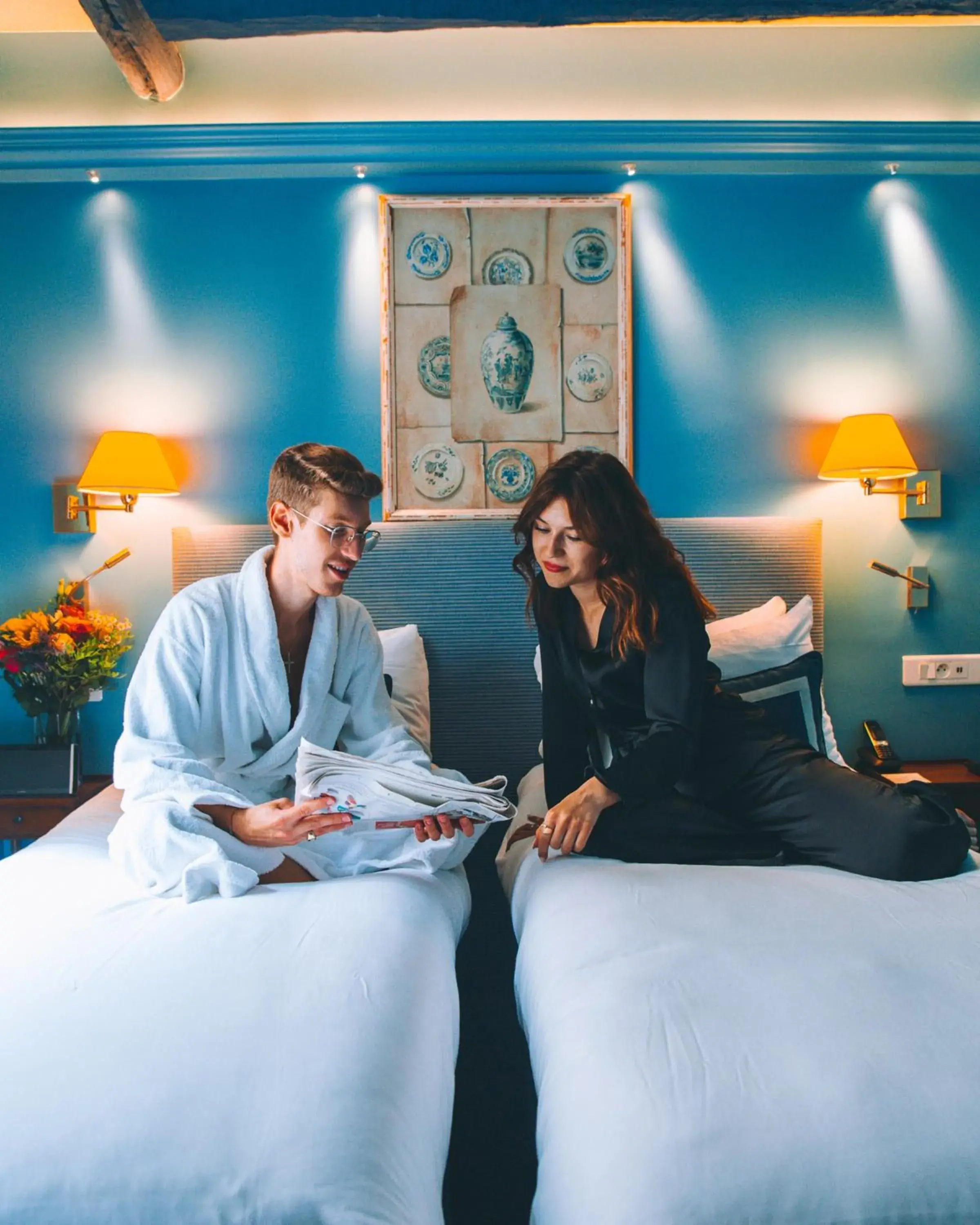 Two Connecting Double Rooms in Le Relais Montmartre Two Connecting Double Rooms in Le Relais Montmartre