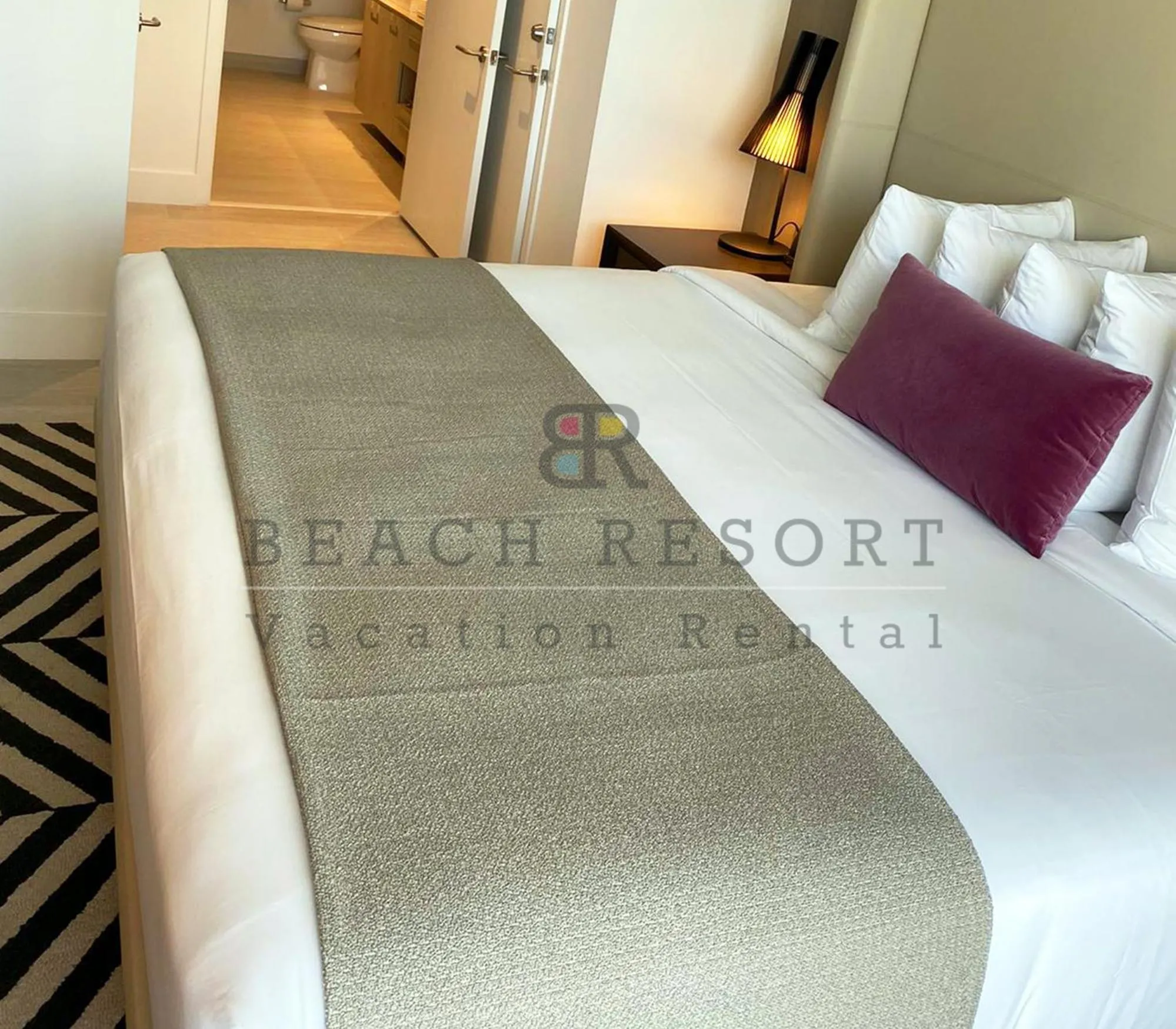 Bed in HYDE Beach House Apartments