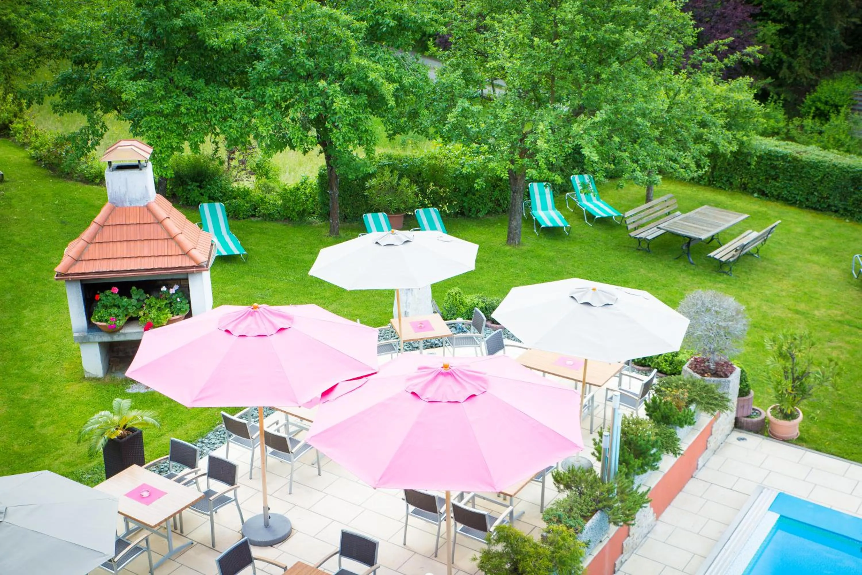 Garden view in Hotel Restaurant Thadeushof