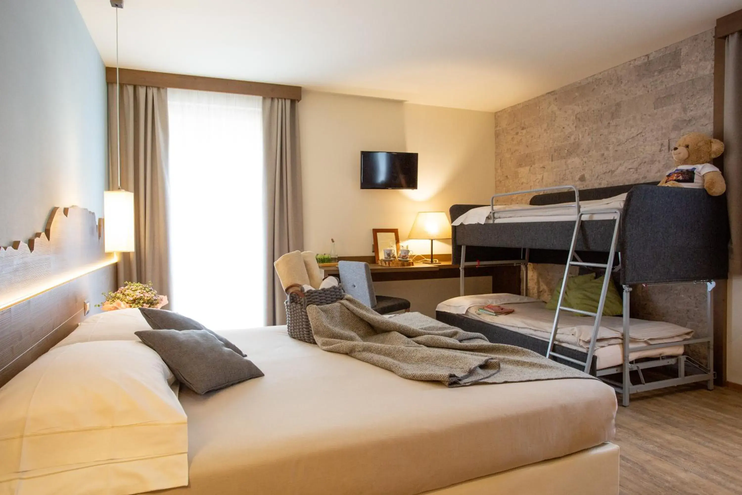 Triple Room (3 Adults) in Chalet Tovel - Mountain Lake Triple Room (3 Adults) in Chalet Tovel - Mountain Lake