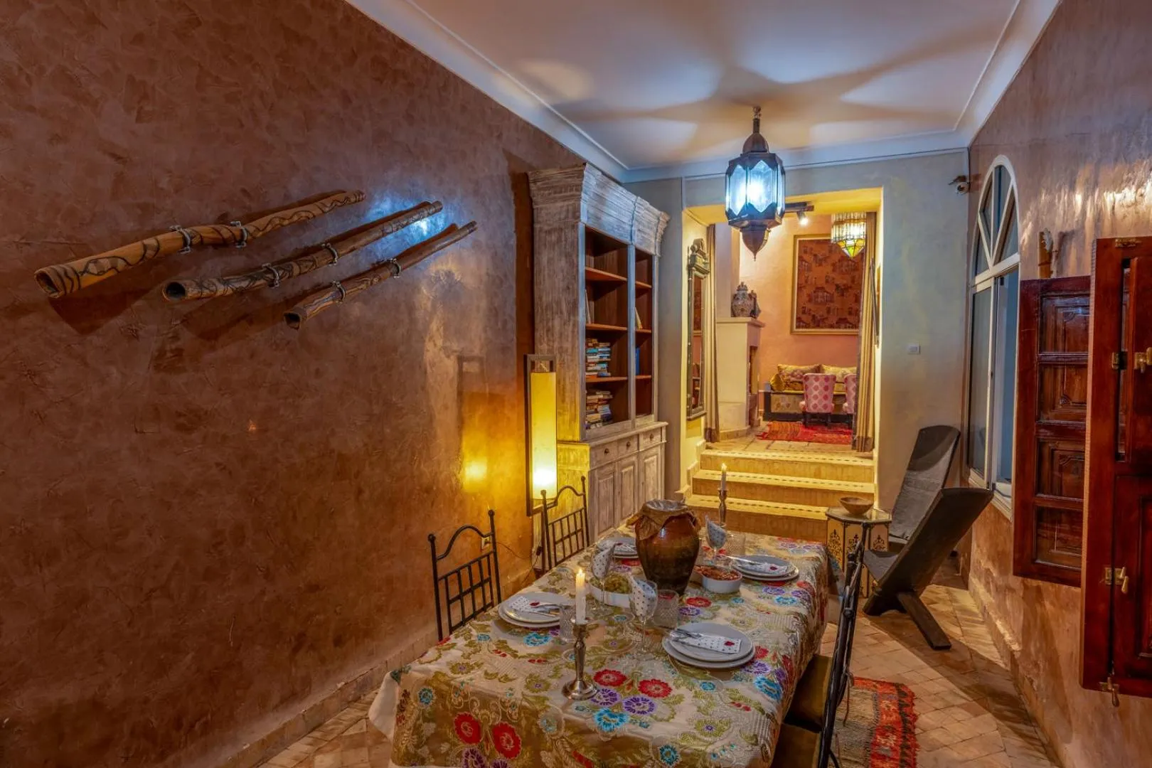 Living room, Bed in Riad Saba