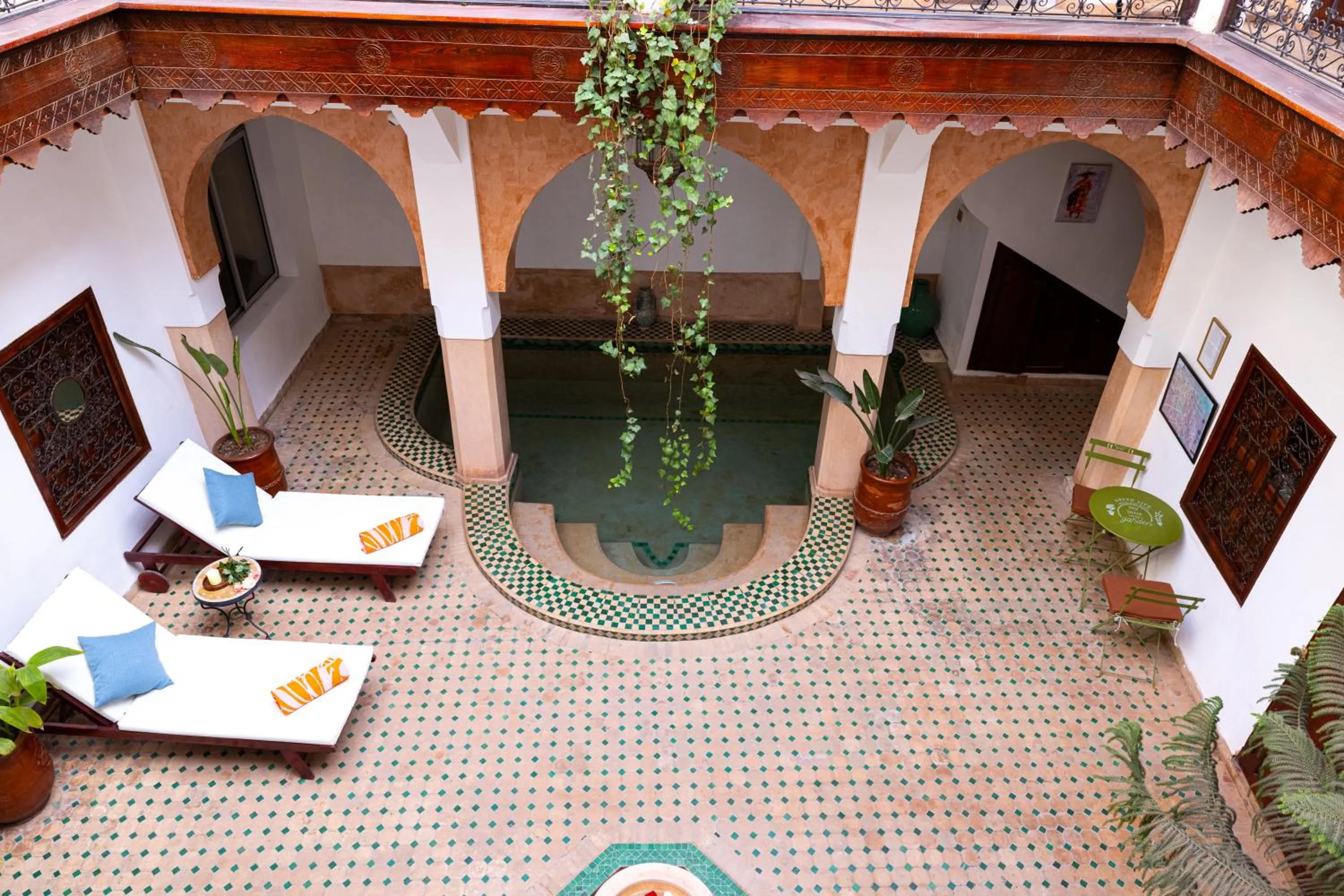 Pool view in Riad Saba