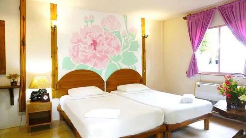 Decorative detail, Bed in Sanita Cottage