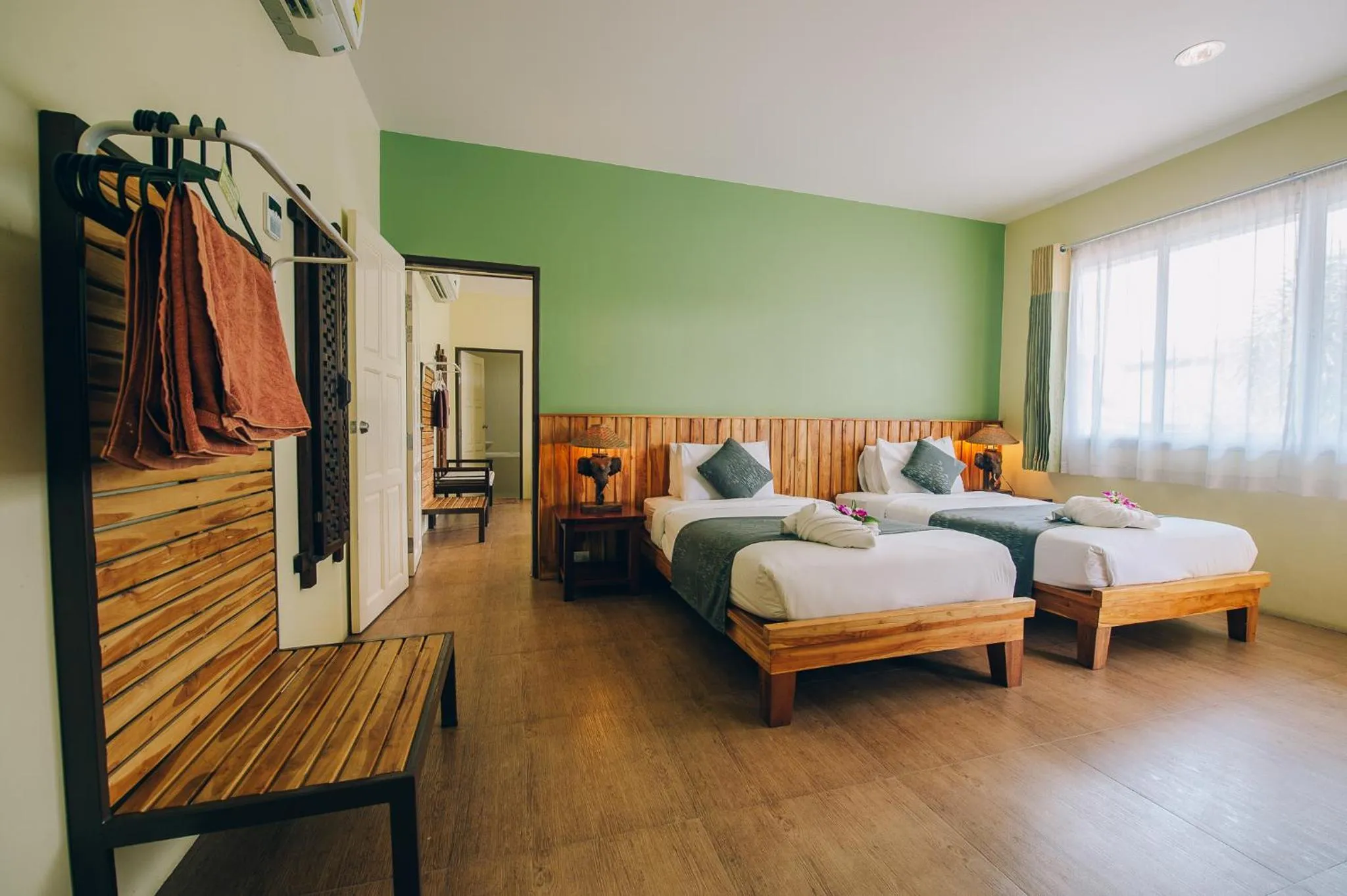 Bed in Good Times Resort Kanchanaburi