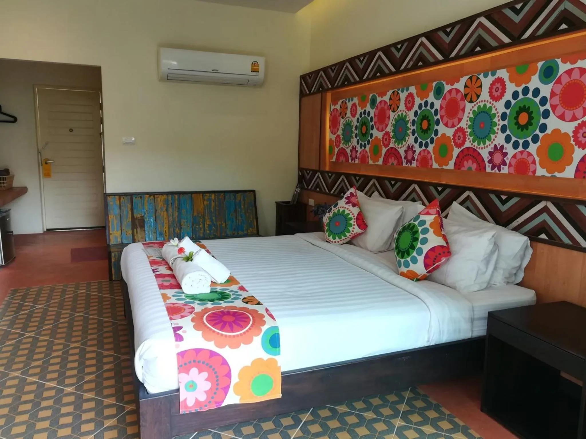 Bed in Good Times Resort Kanchanaburi