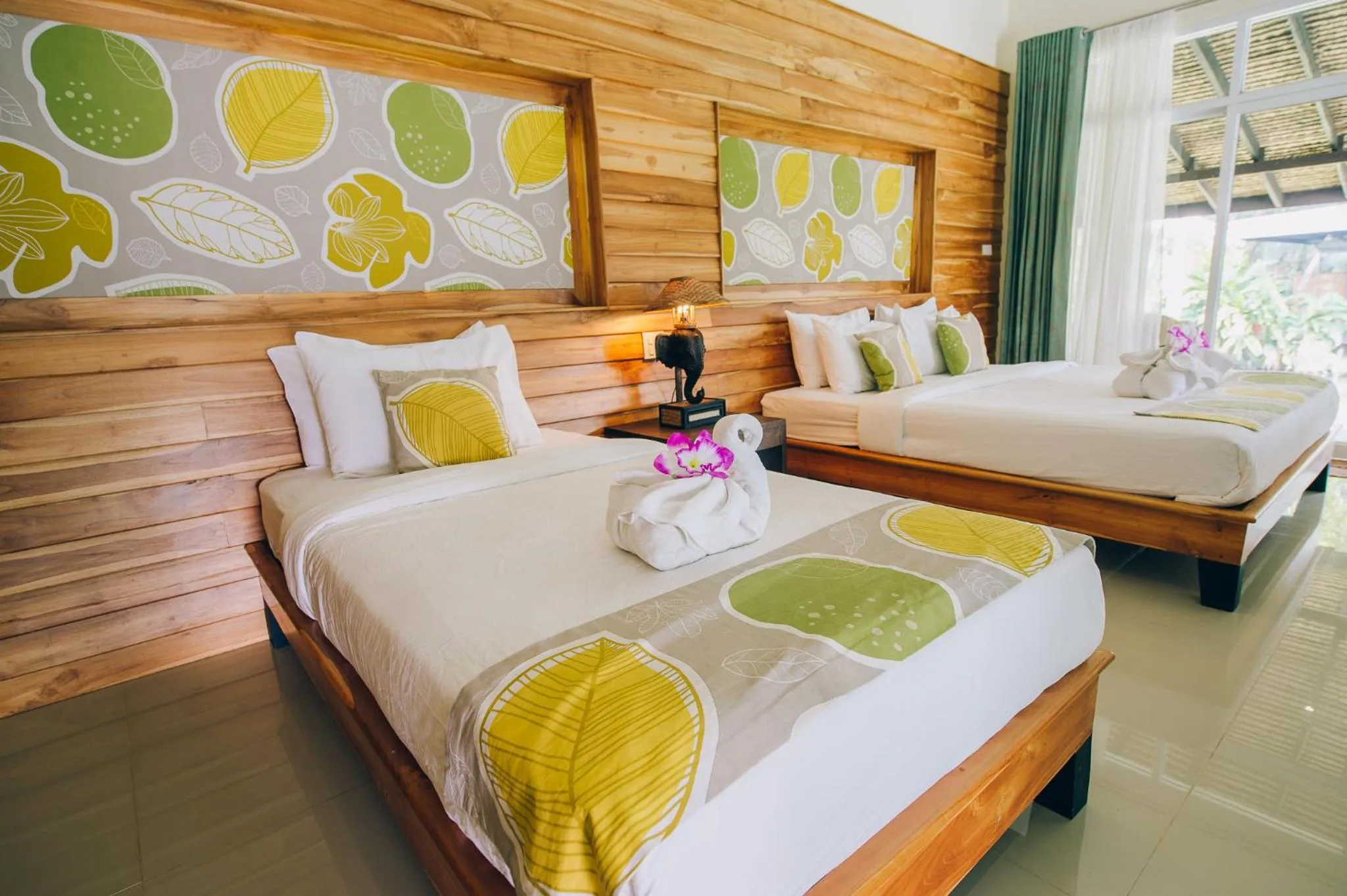 Bed in Good Times Resort Kanchanaburi