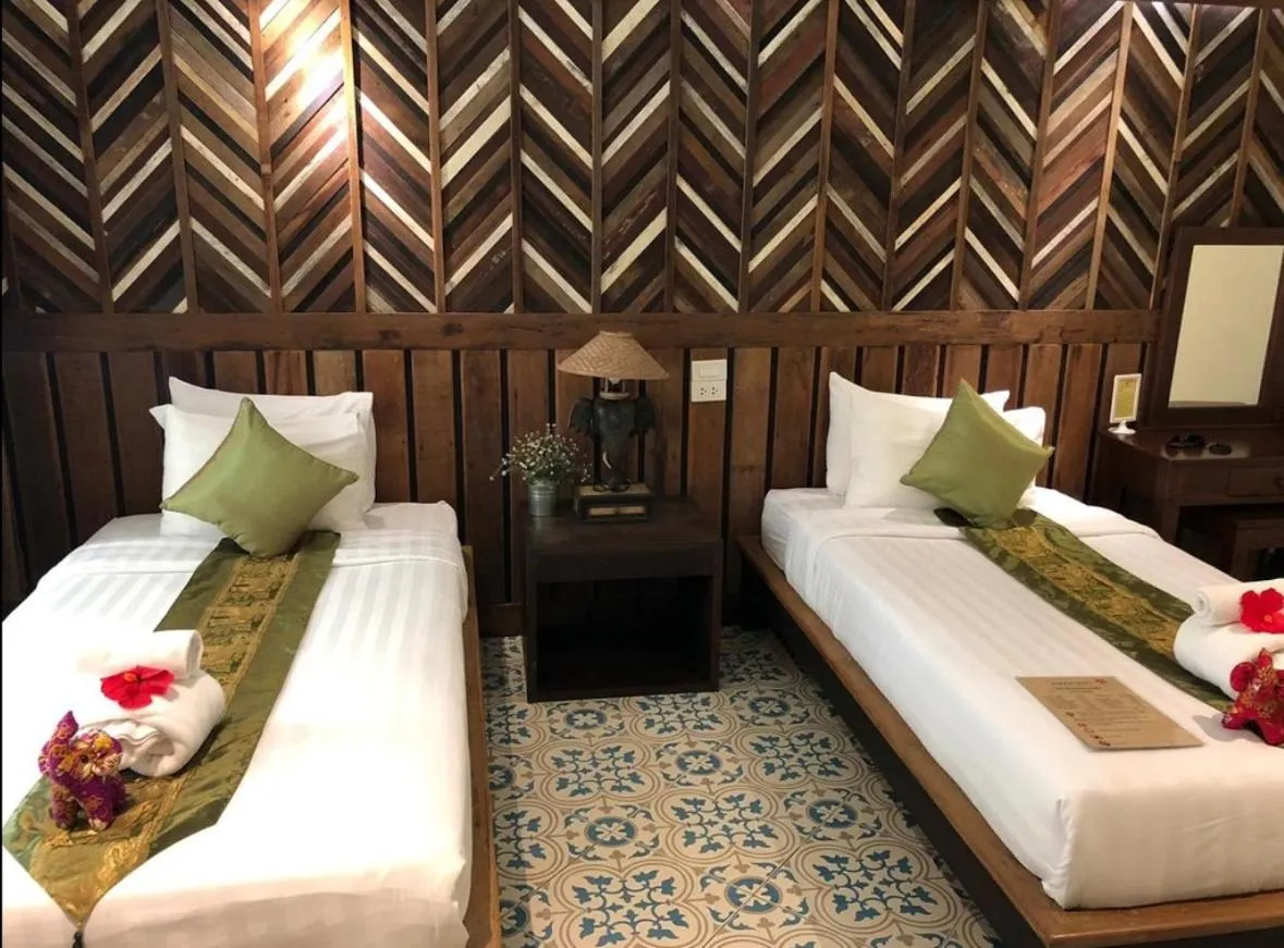 Bed in Good Times Resort Kanchanaburi