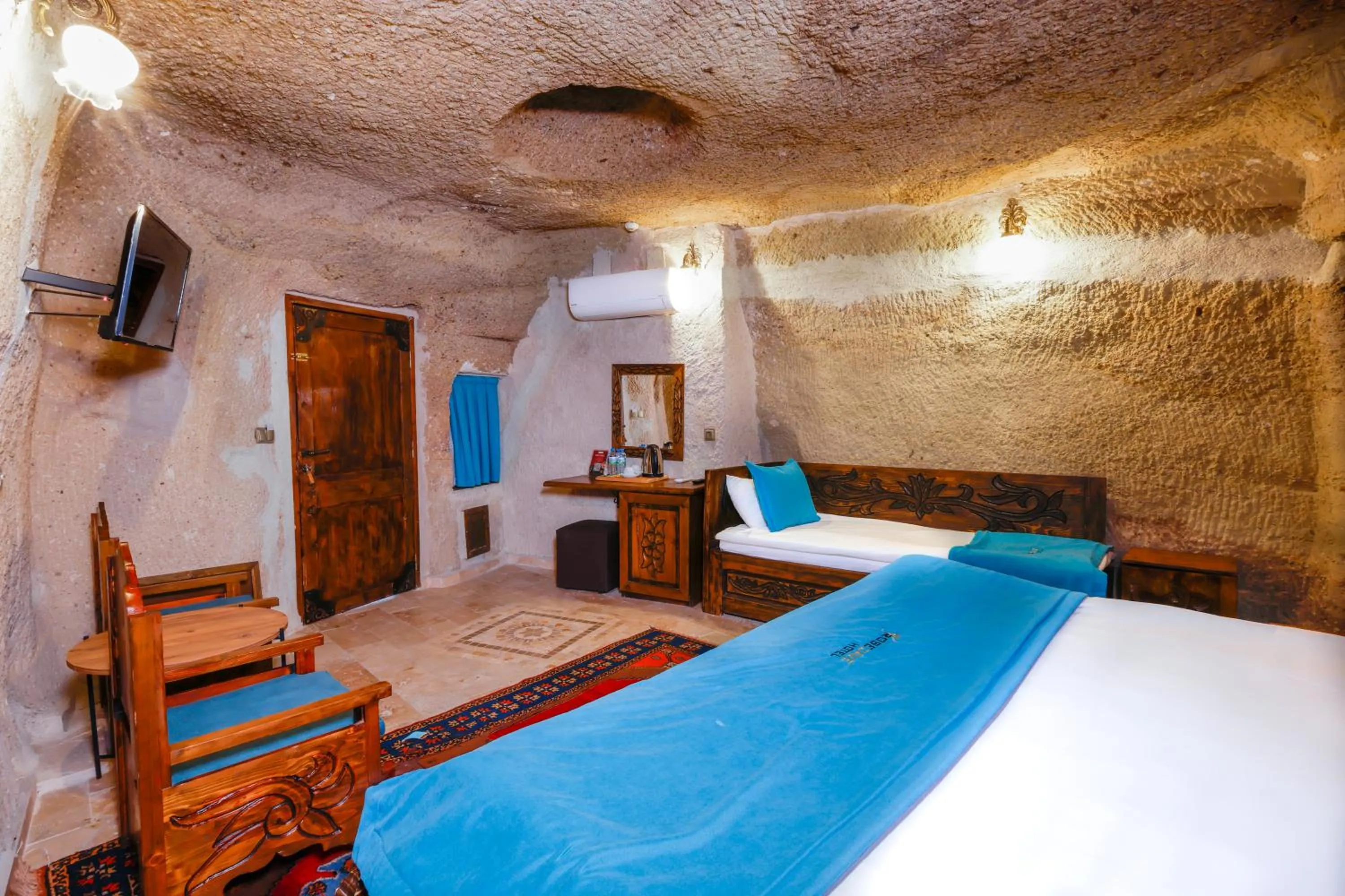 Seating area, Bed in Angel Cappadocia Cave Hotel