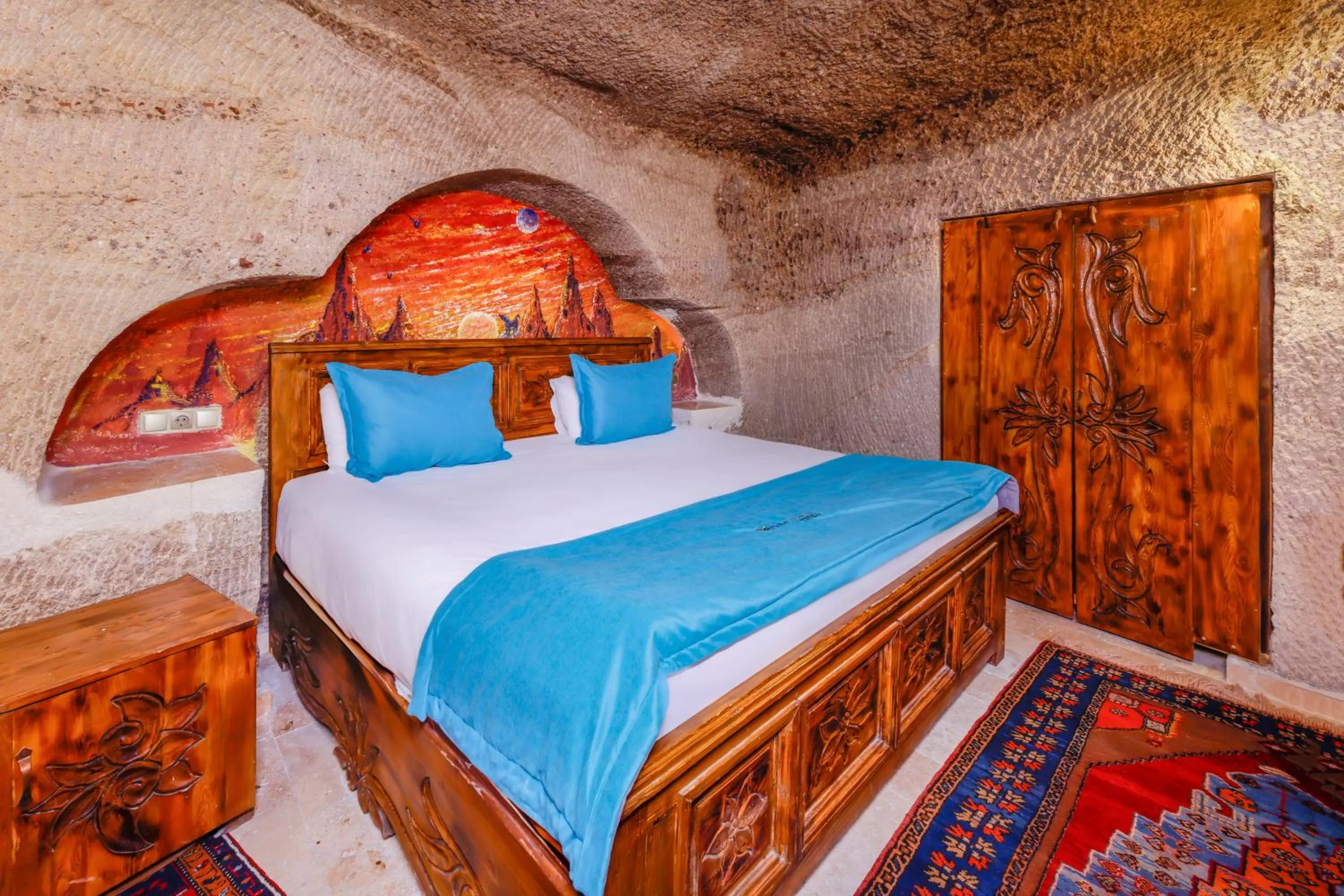 Bed in Angel Cappadocia Cave Hotel