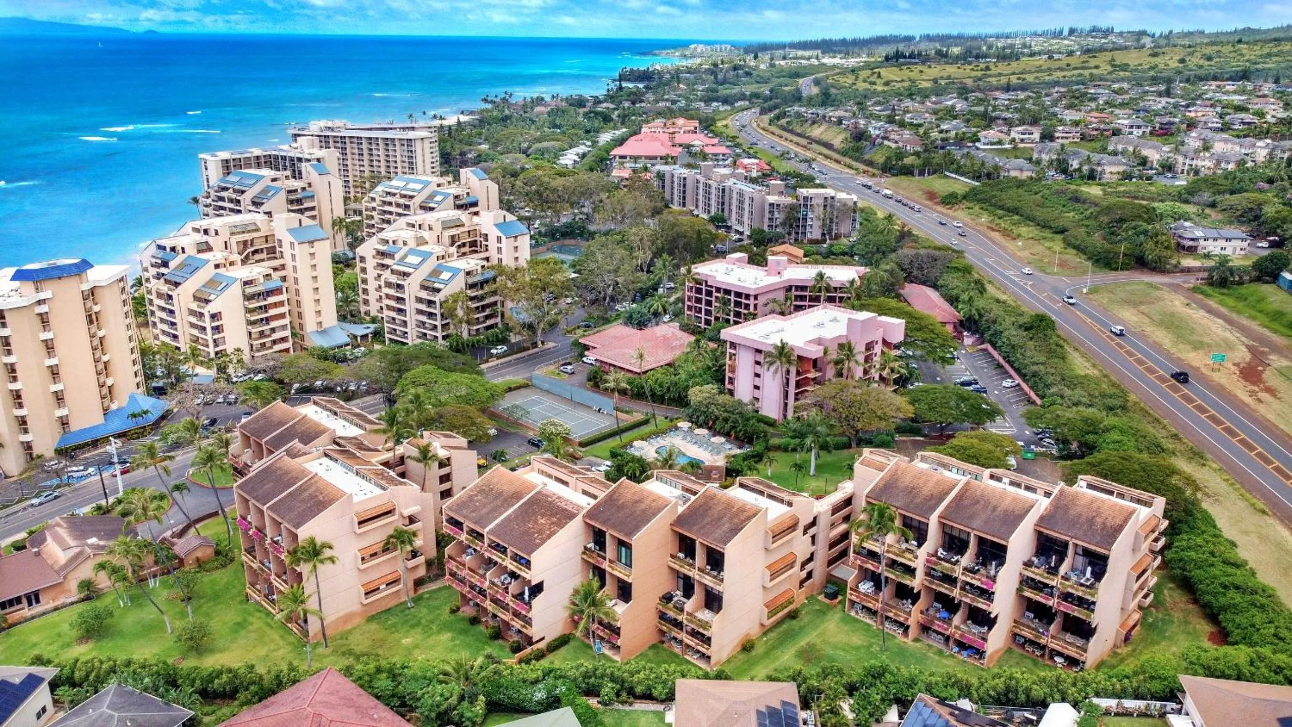 Bird's eye view in Kahana Villa