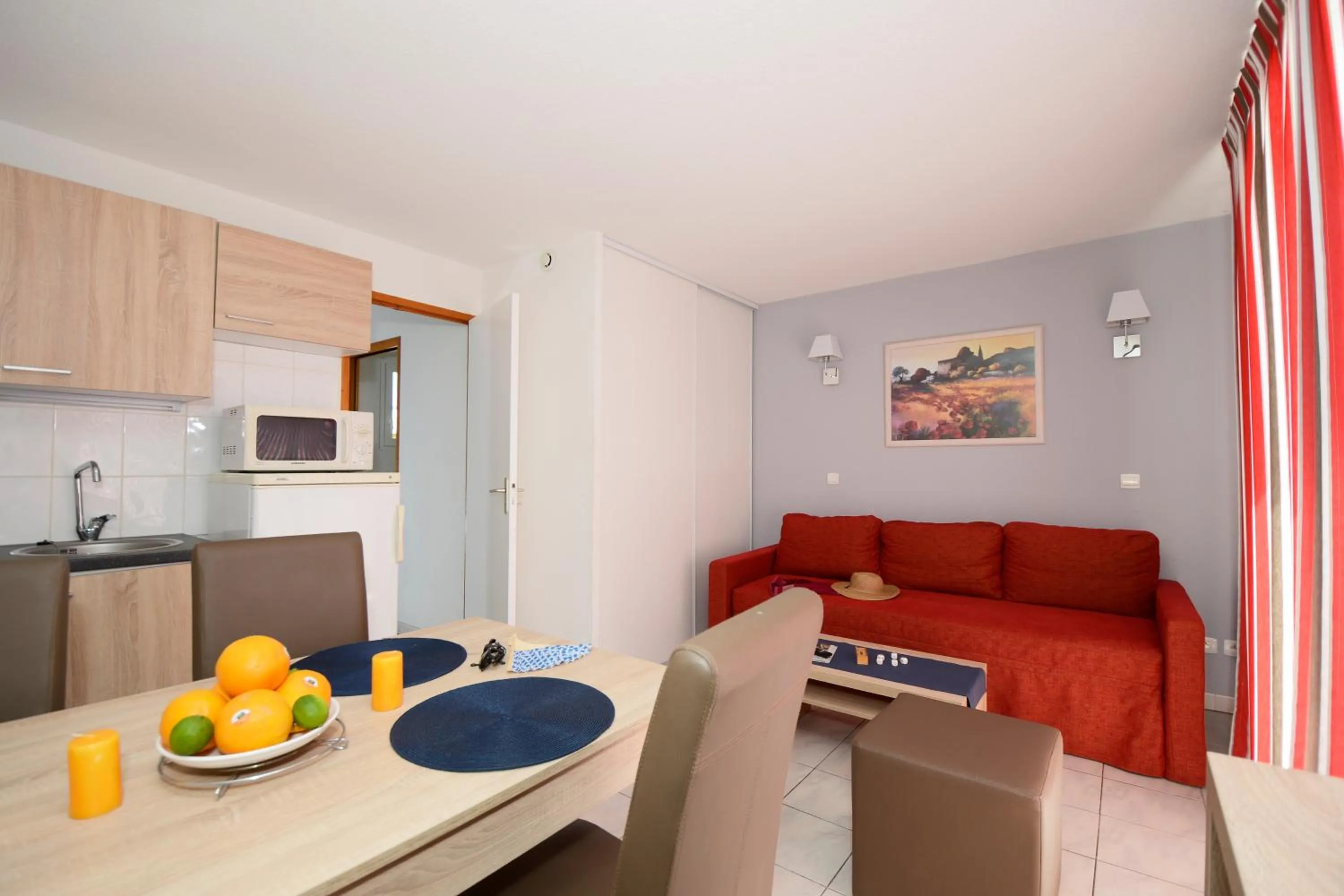 Kitchen or kitchenette in Résidence Odalys Les Hauts de Salavas