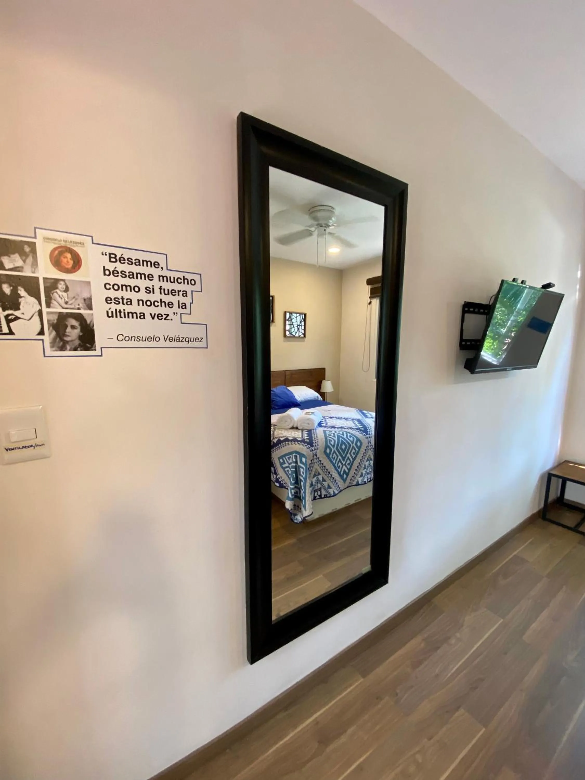 Decorative detail, Bed in Hostel Hospedarte Chapultepec