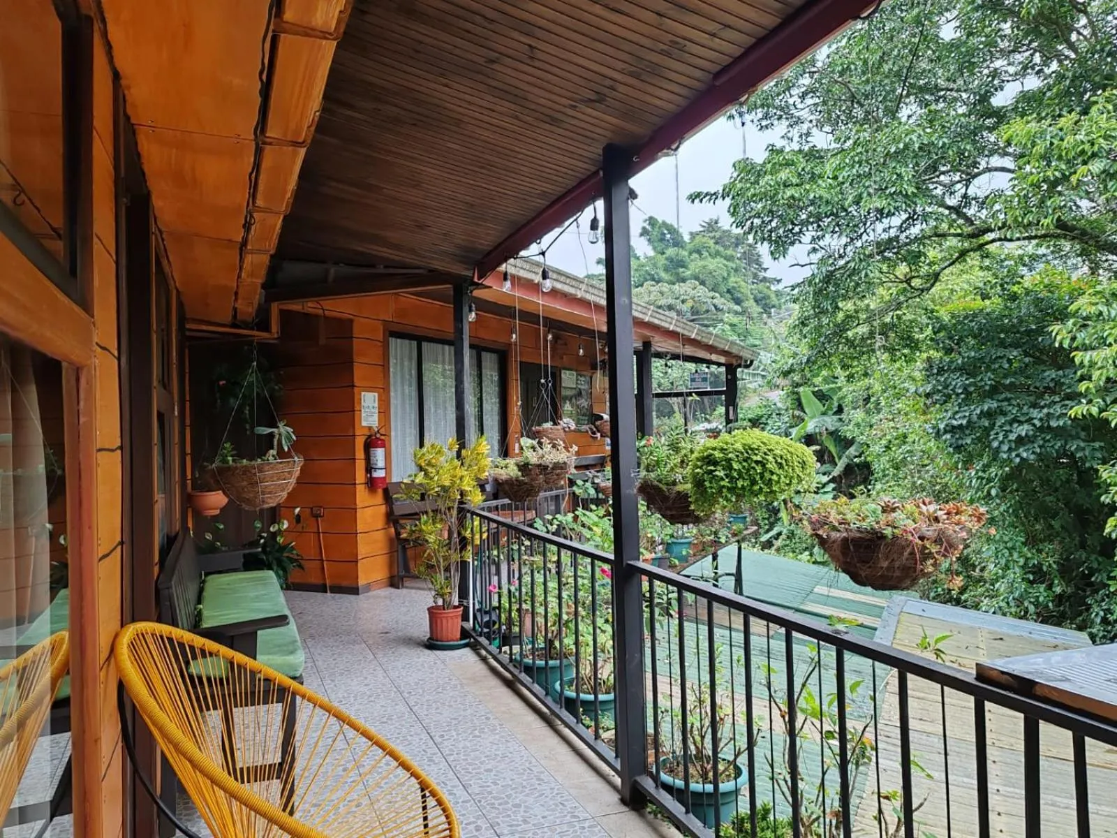 Balcony/Terrace in Cabinas El Pueblo B&B Monteverde