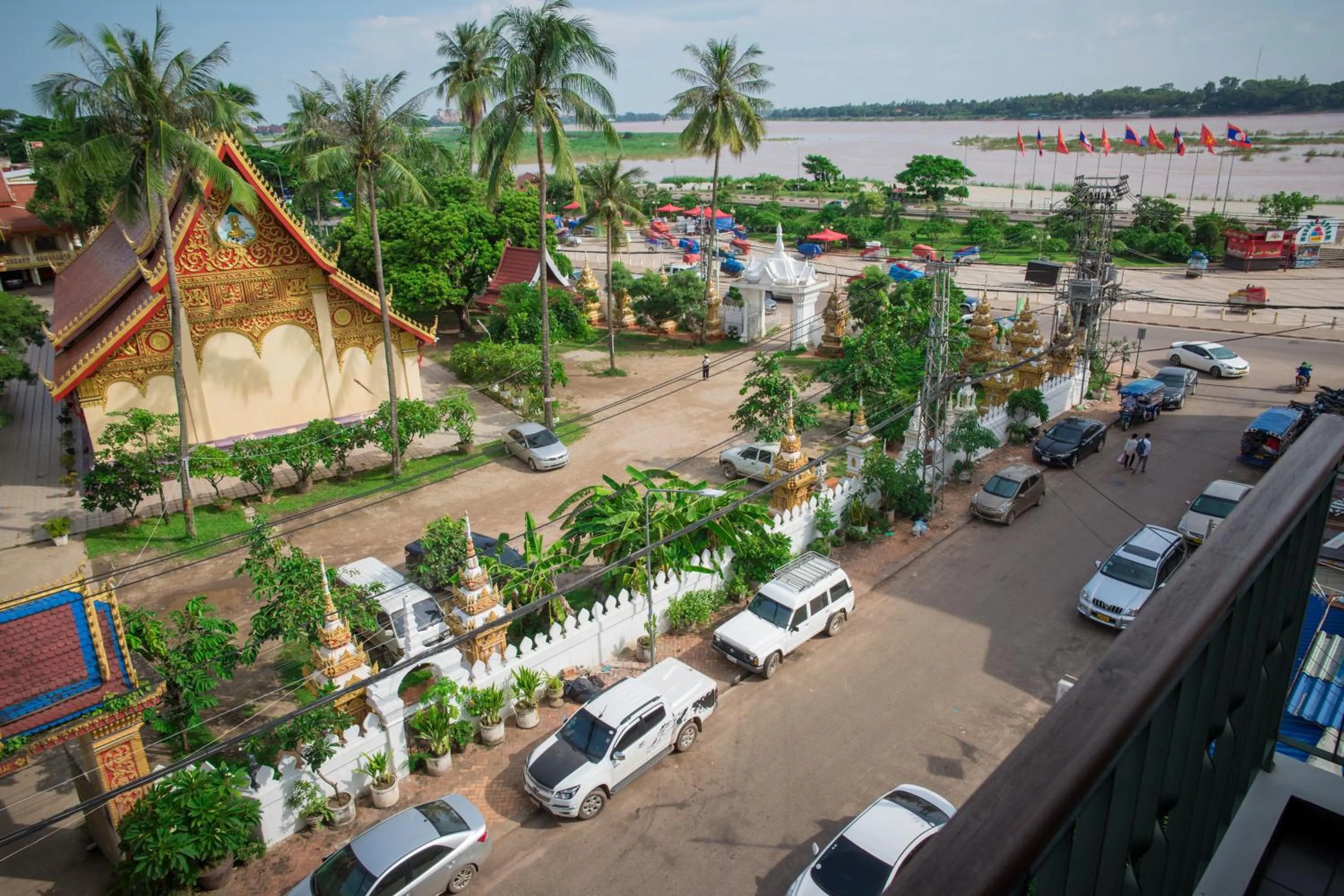 Street view in Lao Orchid Hotel
